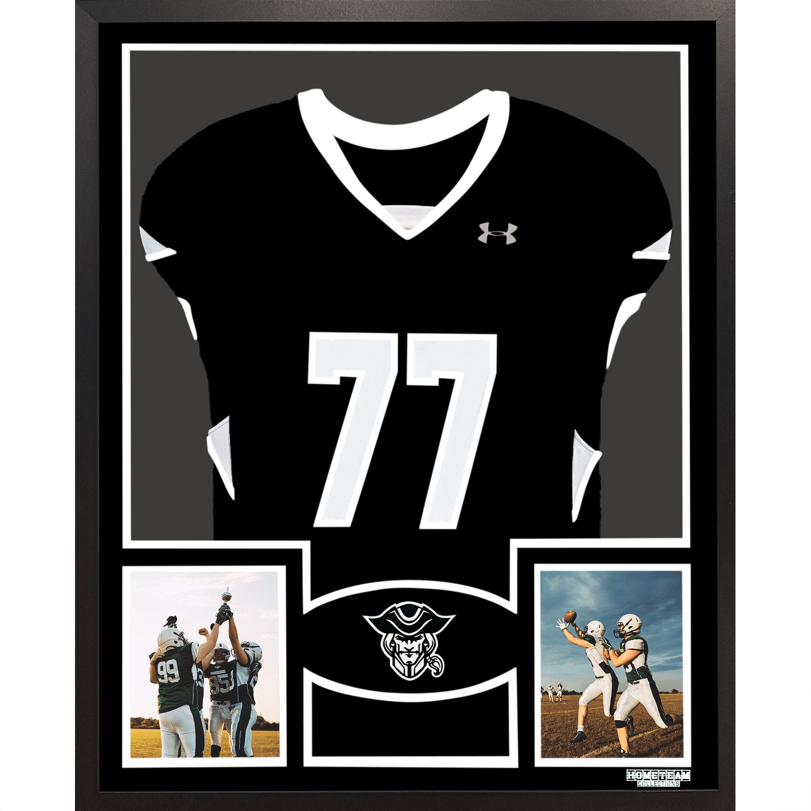 Albert Gallatin Colonials Premier Large Framed Jersey with Dual Photo Displays_ 1