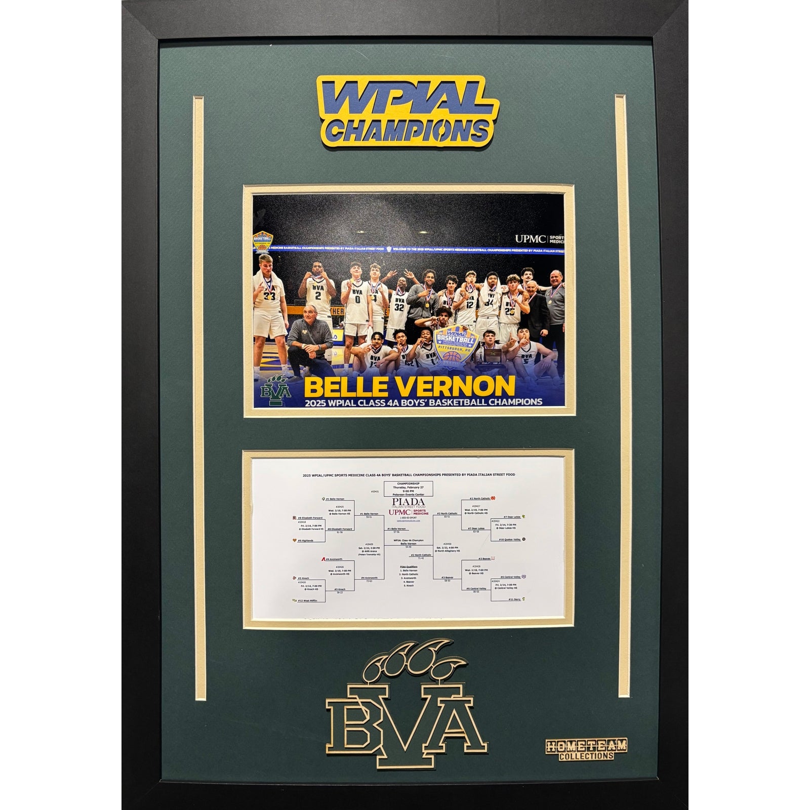 Belle Vernon Leopards Custom School Frame 8x10 Photo 2025 WPIAL CHAMPION Bracket Team Picture_ 1