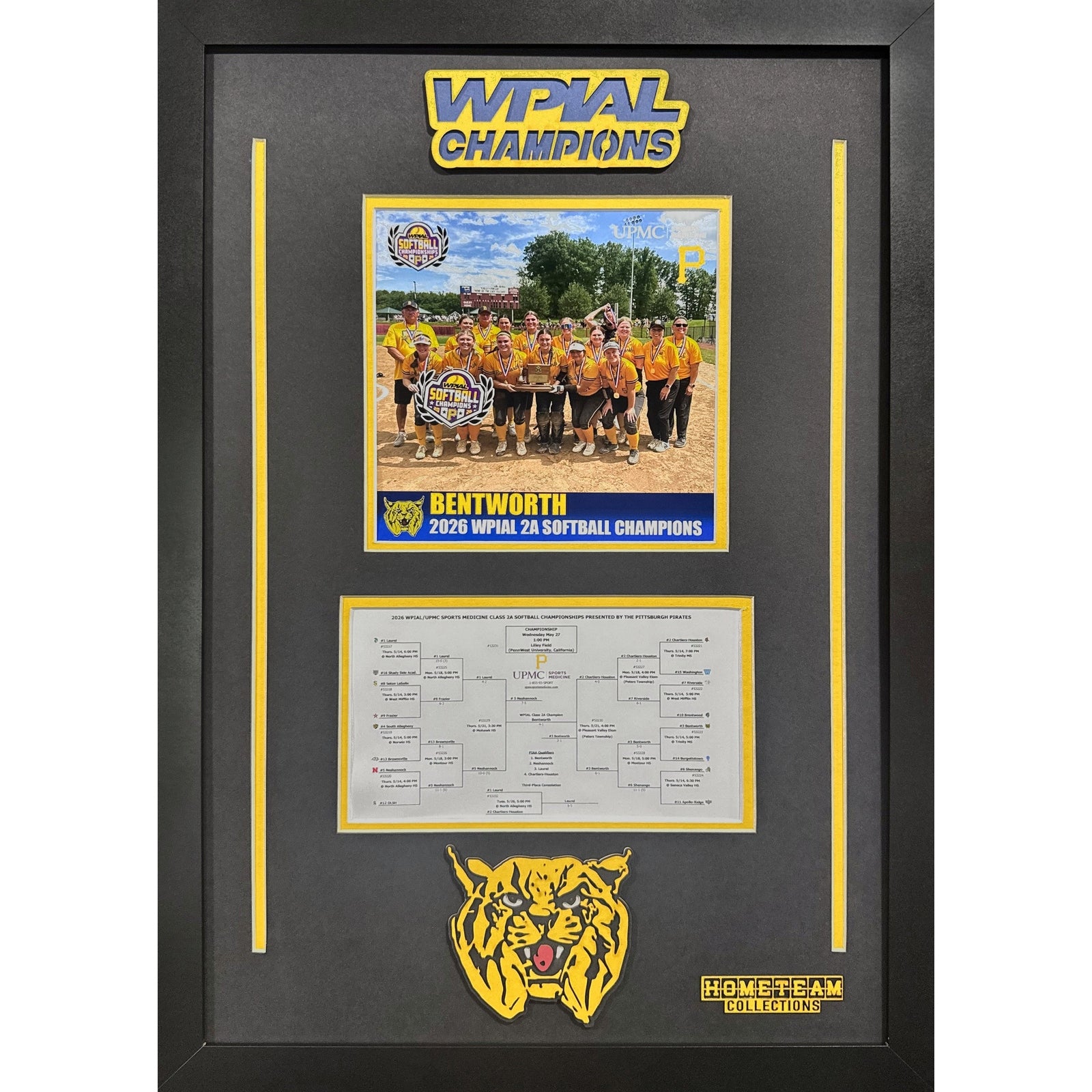 Bentworth Bearcats Custom Frame 8x10 Photo 2026 Girls Softball WPIAL CHAMPION Bracket Team Picture_ 1