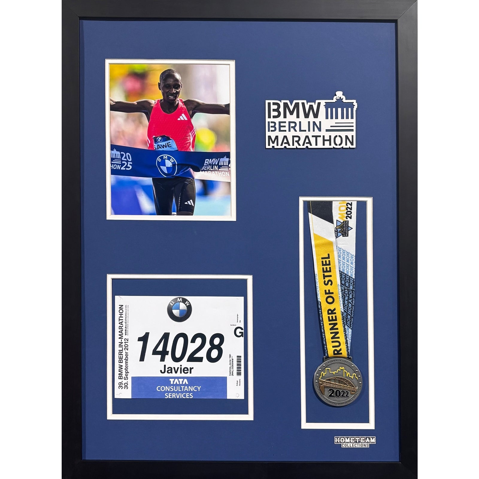 Berlin Marathon Custom Portrait 8x10 Picture, Bib & Medal Frame PM11_ 1