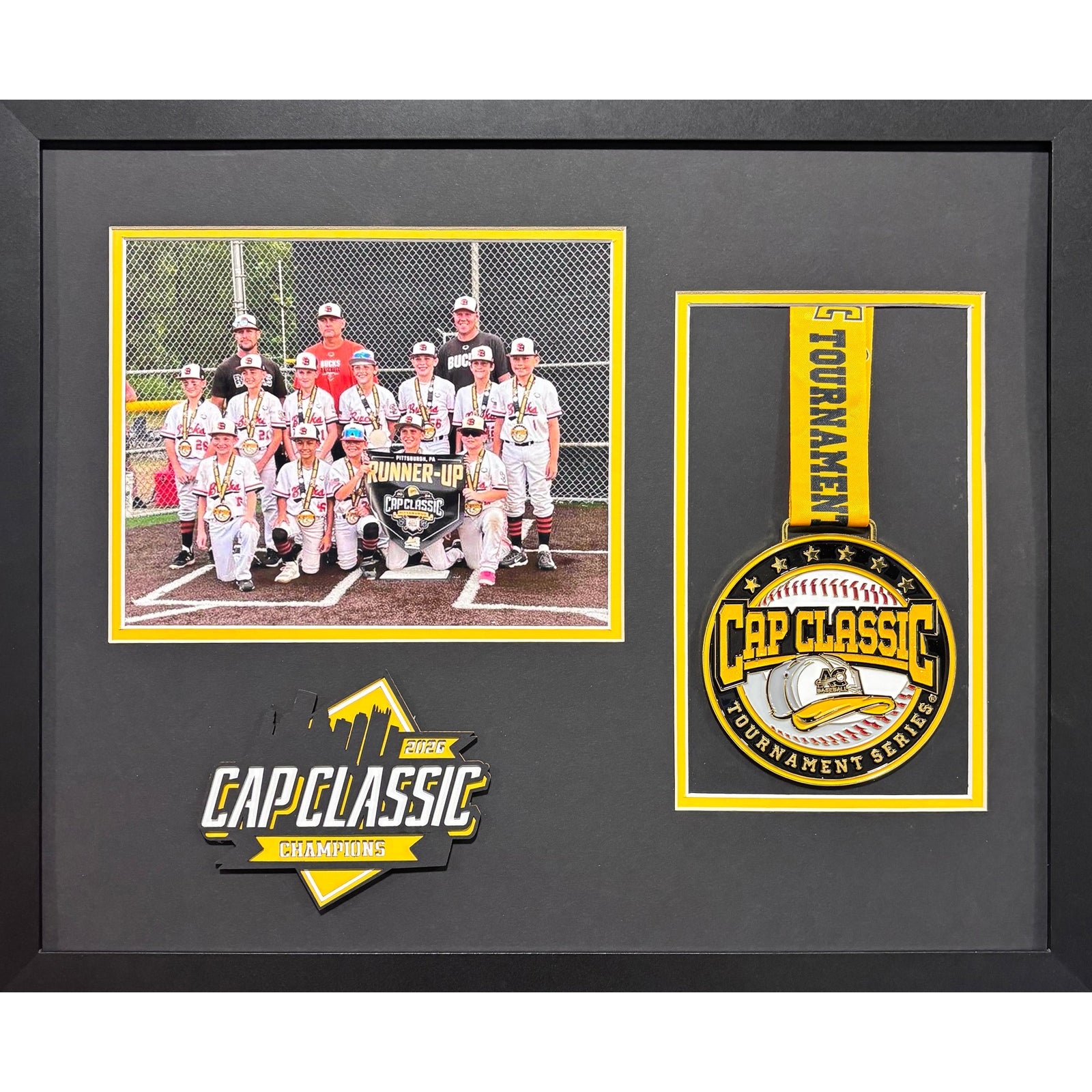 Cap Classic Baseball Custom Photo & Medal Frame w Logo PM3_ 1