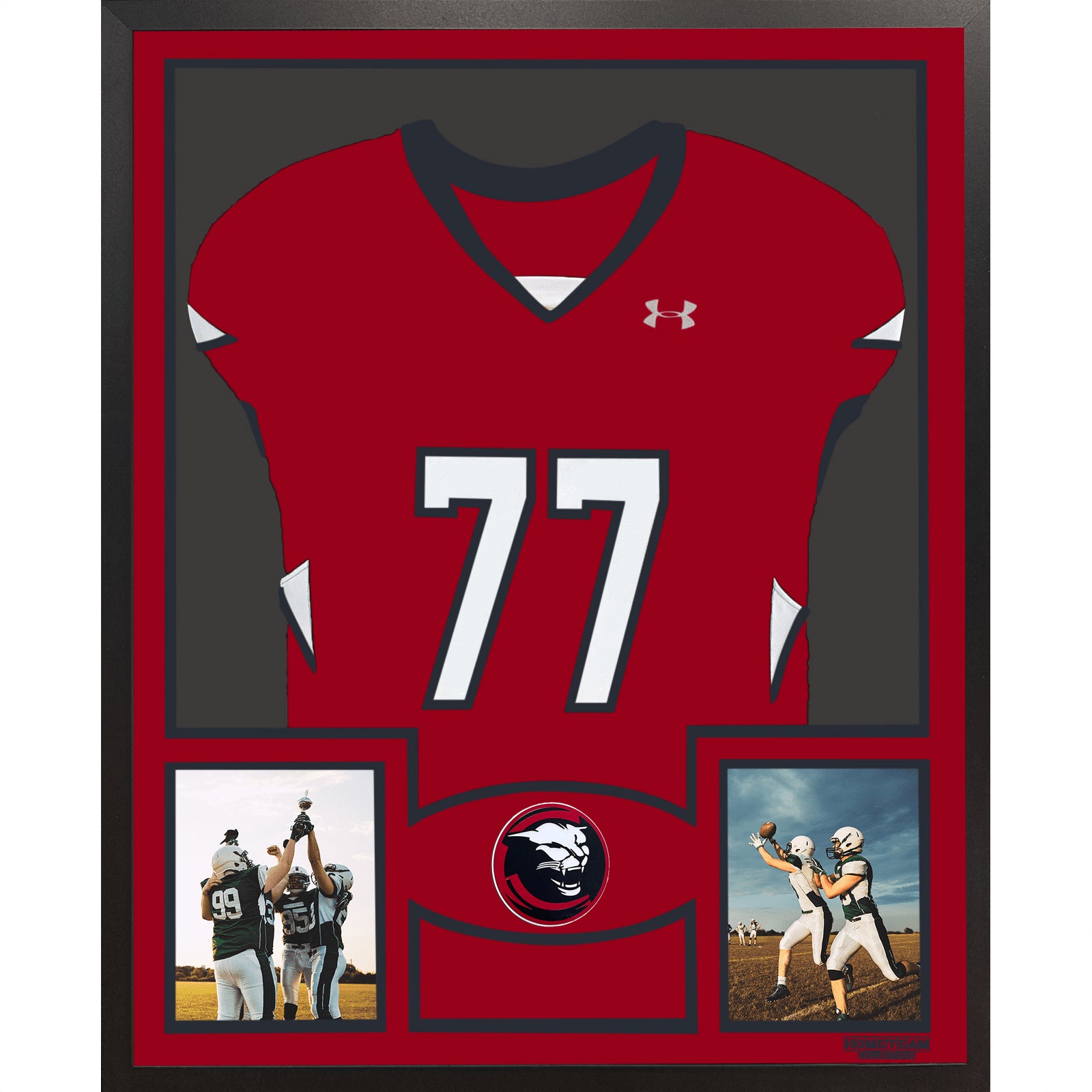 Charleroi Cougars Premier Large Framed Jersey with Dual Photo Displays_ 1
