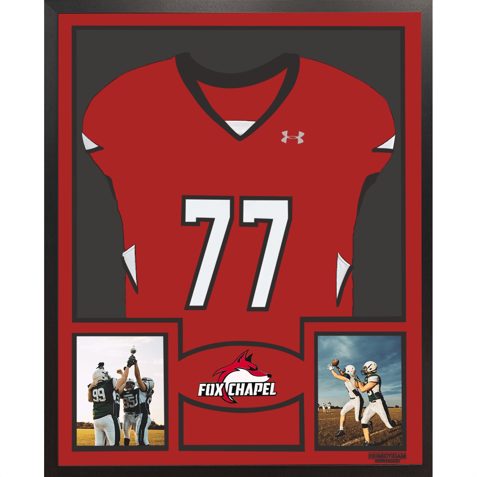 Fox Chapel Foxes Premier Large Framed Jersey with Dual Photo Displays_ 1