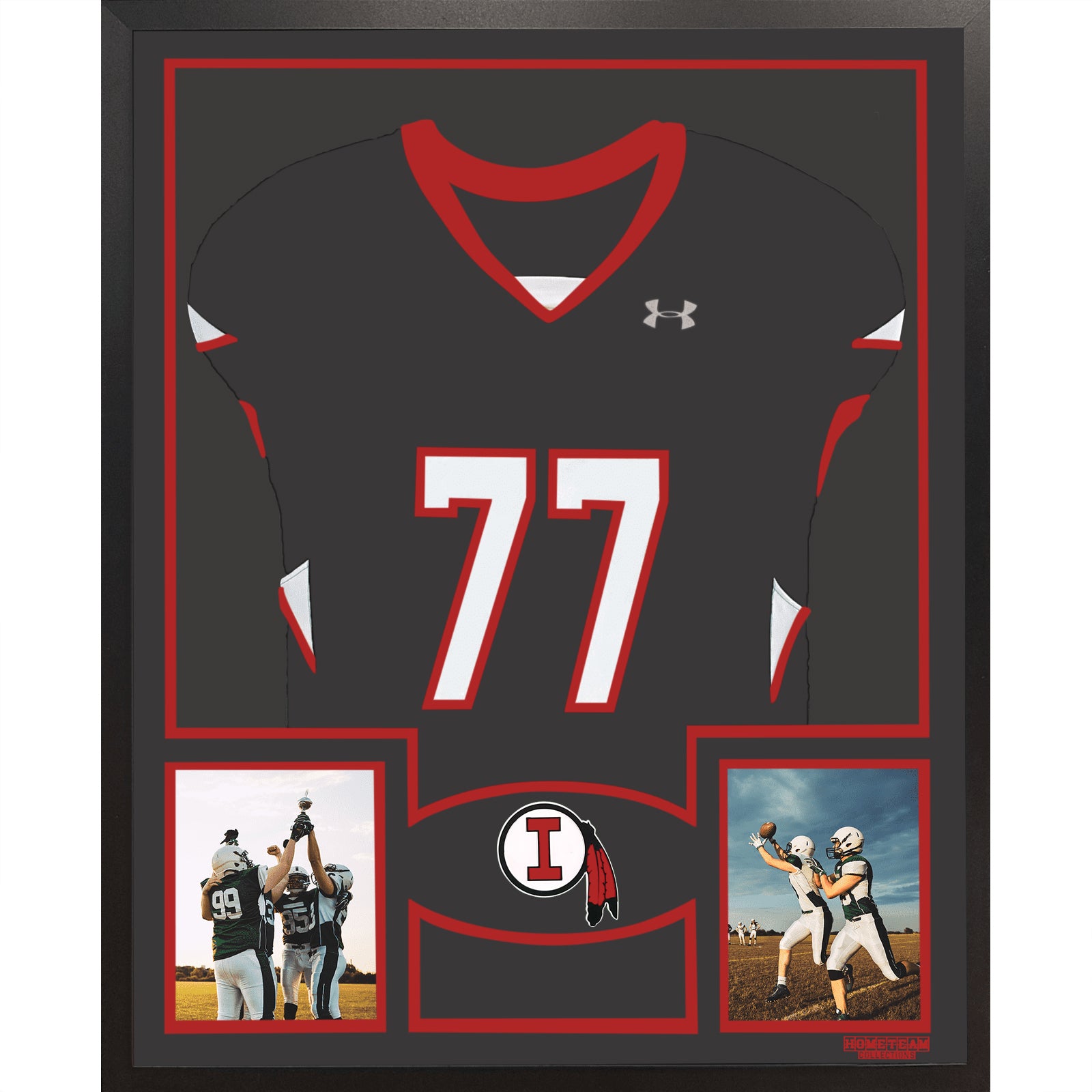 Indiana Area Premier Large Framed Jersey with Dual Photo Displays_ 1