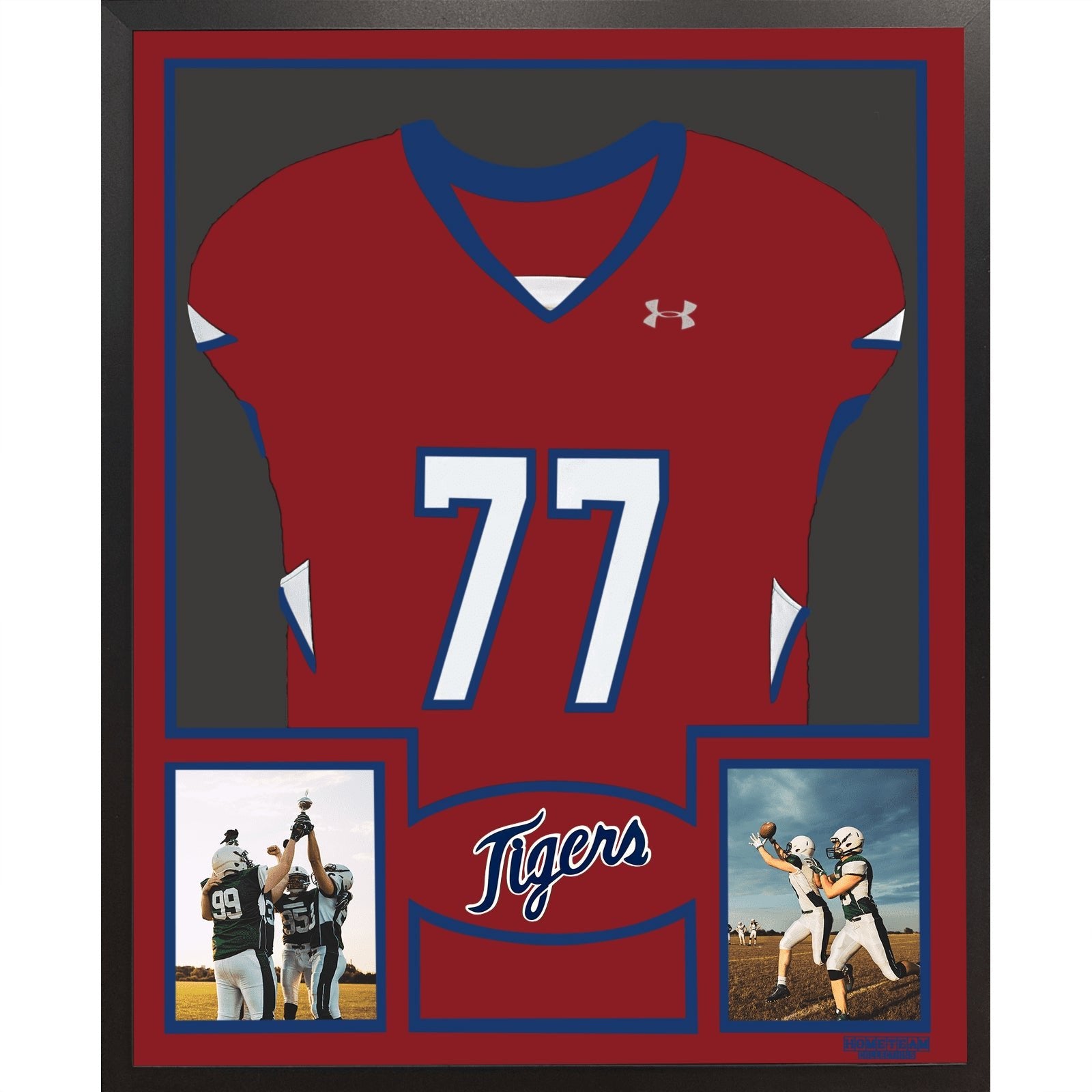 McKeesport Tigers Premier Large Framed Jersey with Dual Photo Display_ 1