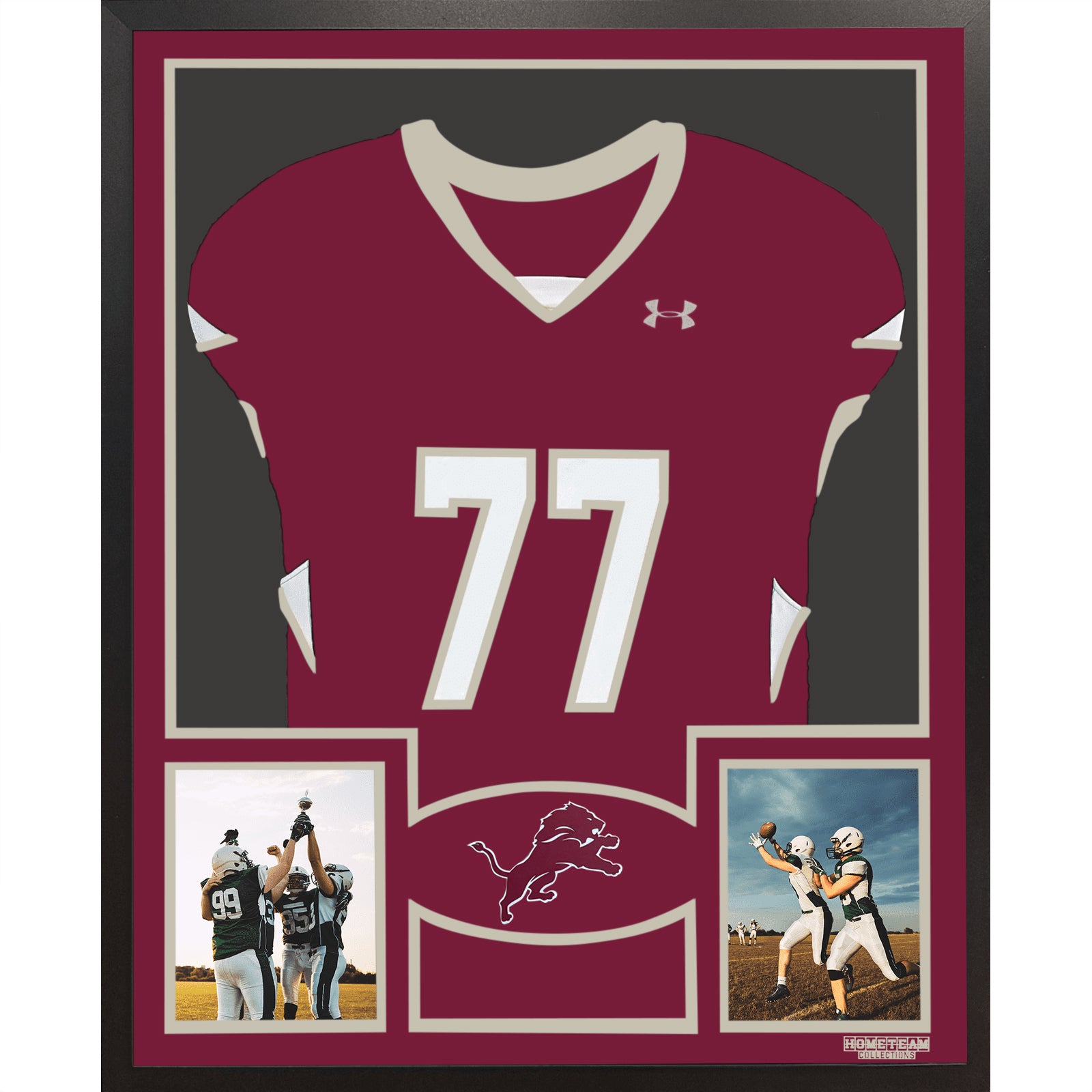 New Brighton Lions Premier Large Framed Jersey with Dual Photo Displays_ 1