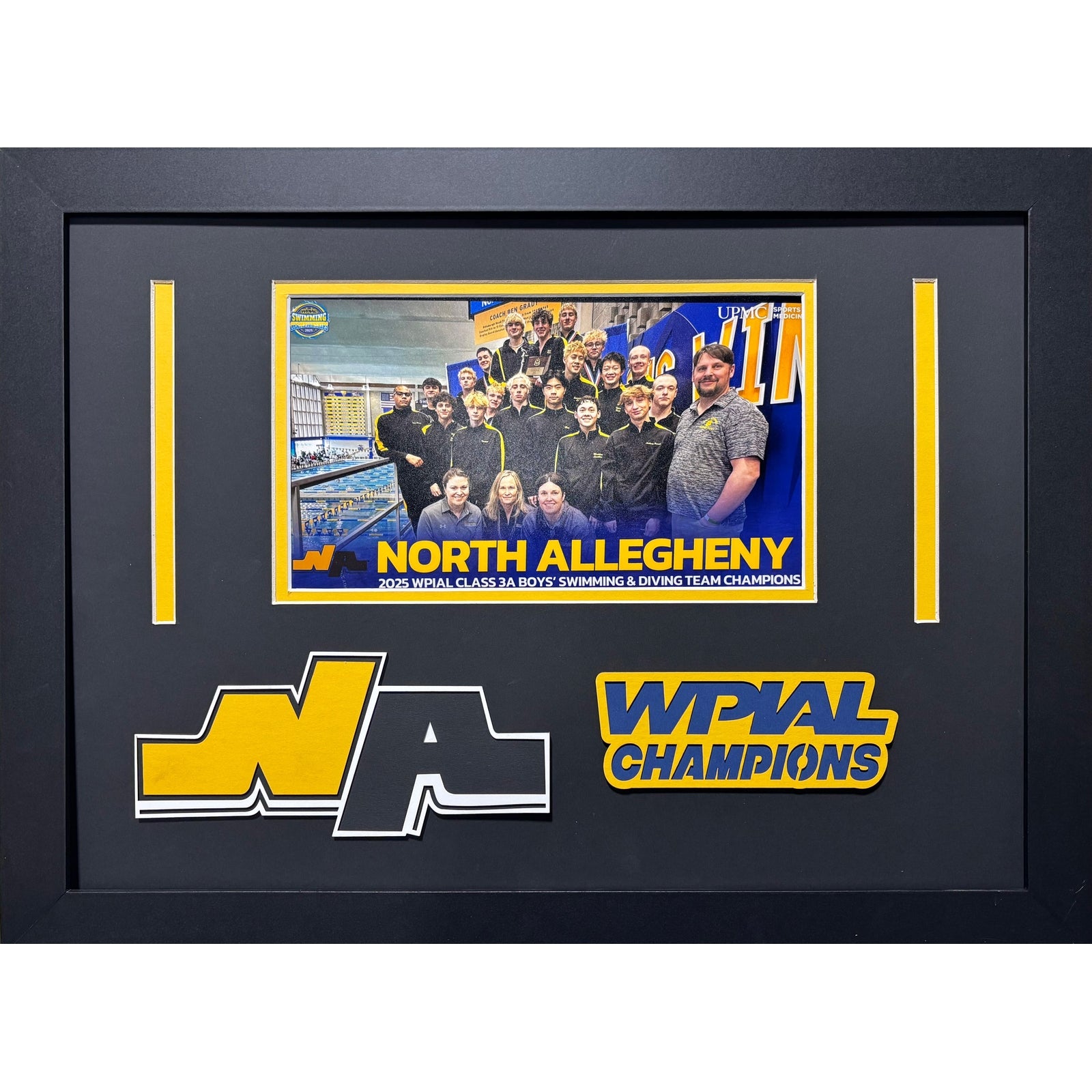 North Allegheny Custom School Frame 8x10 Photo 2025 Boys Swimming WPIAL CHAMPIONS Team Picture_ 1