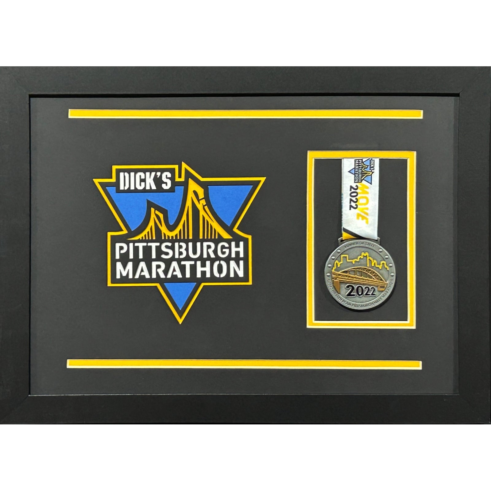 Pittsburgh Marathon Custom Medal Frame w Laser Logo PM1_ 1