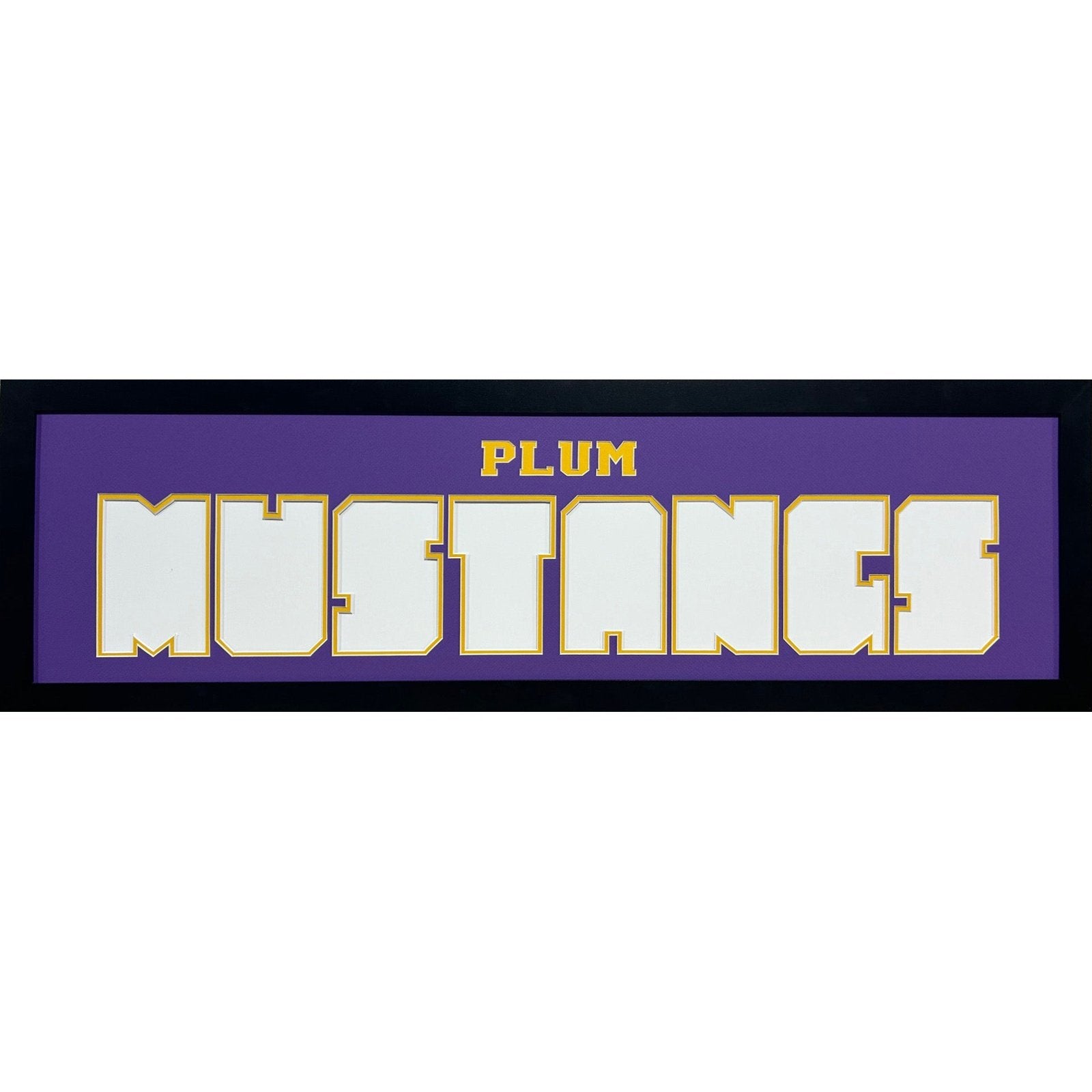Plum Mustangs Custom School Nameplate 8 Photo Frame_ 1