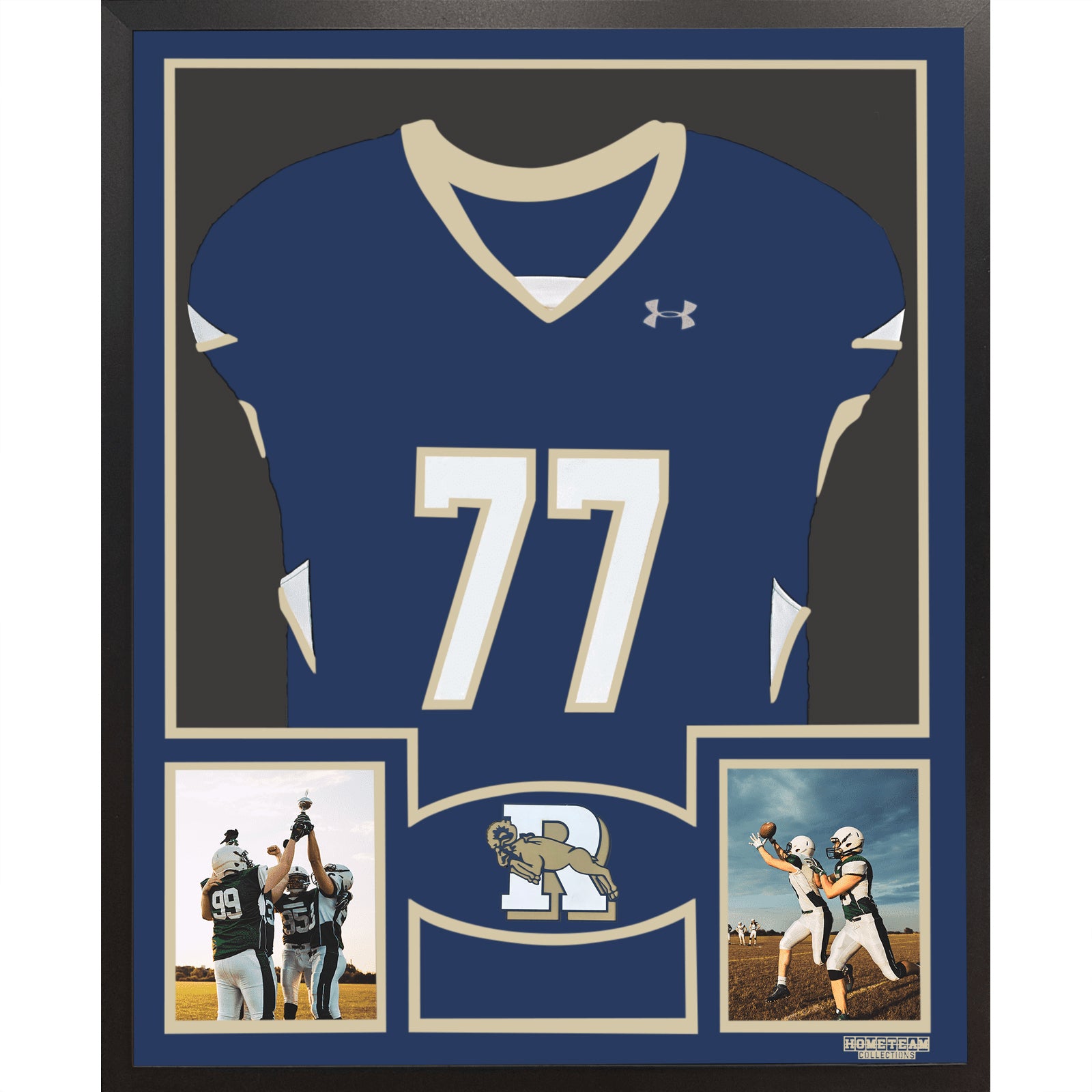 Ringgold Rams Premier Large Framed Jersey with Dual Photo Displays_ 1