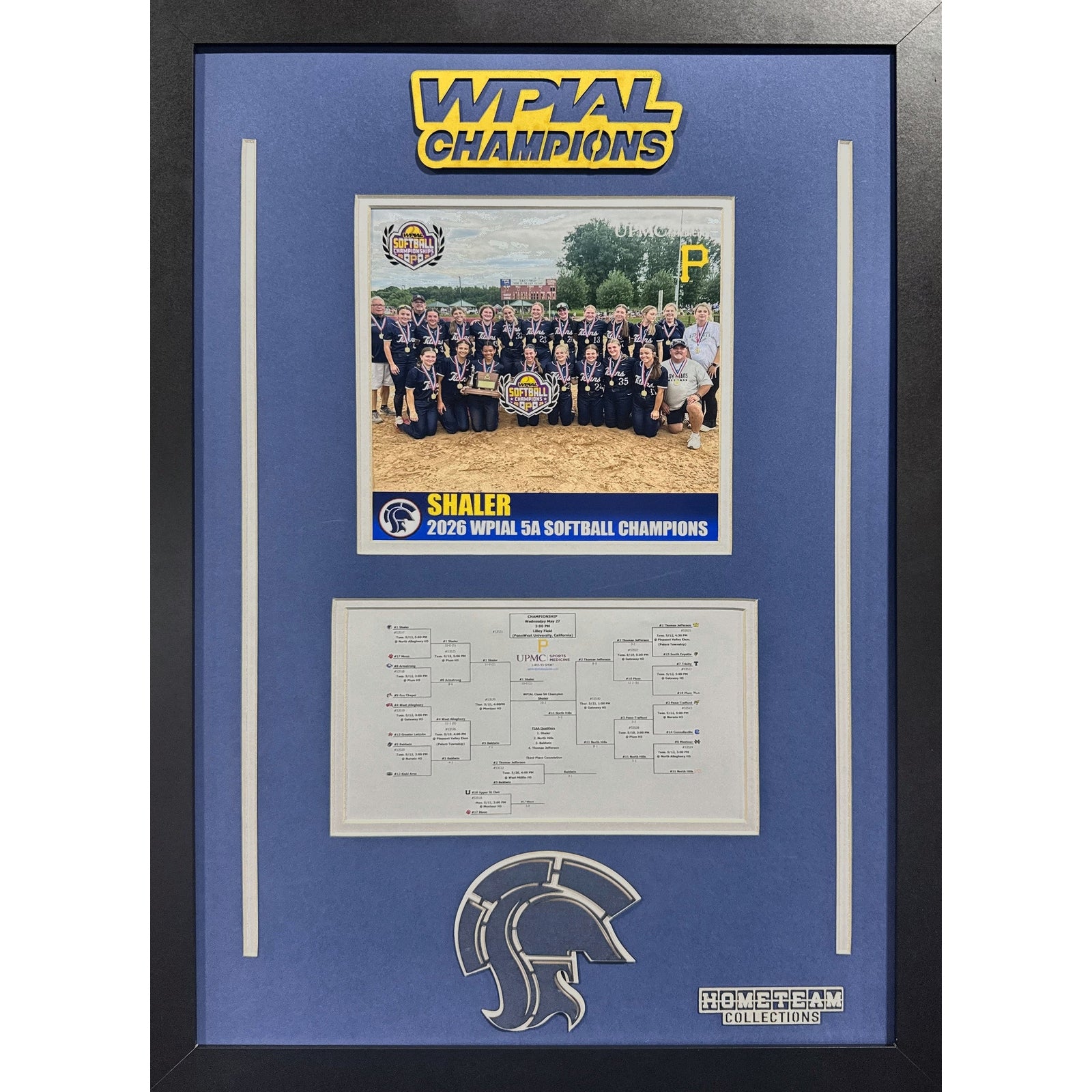 Shaler Area Custom Frame 8x10 Photo 2026 Girls Softball WPIAL CHAMPION Bracket Team Picture_ 1