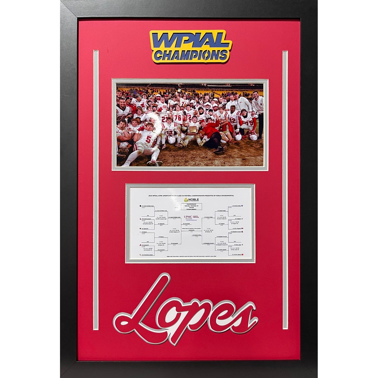 Avonworth Antelopes Custom School Frame 8x10 Photo WPIAL CHAMPION Bracket Team Picture_ 1