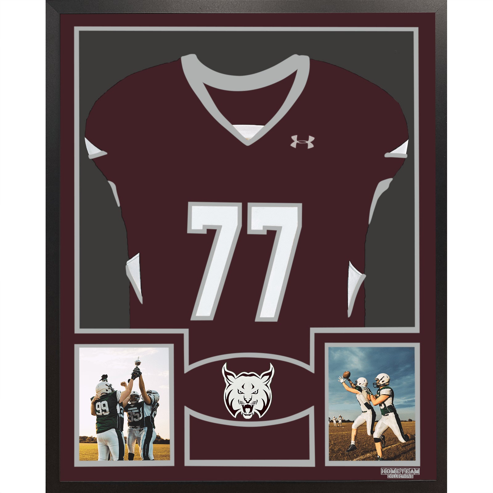 Beaver Area Bobcats Premier Large Framed Jersey with Dual Photo Displays_ 1