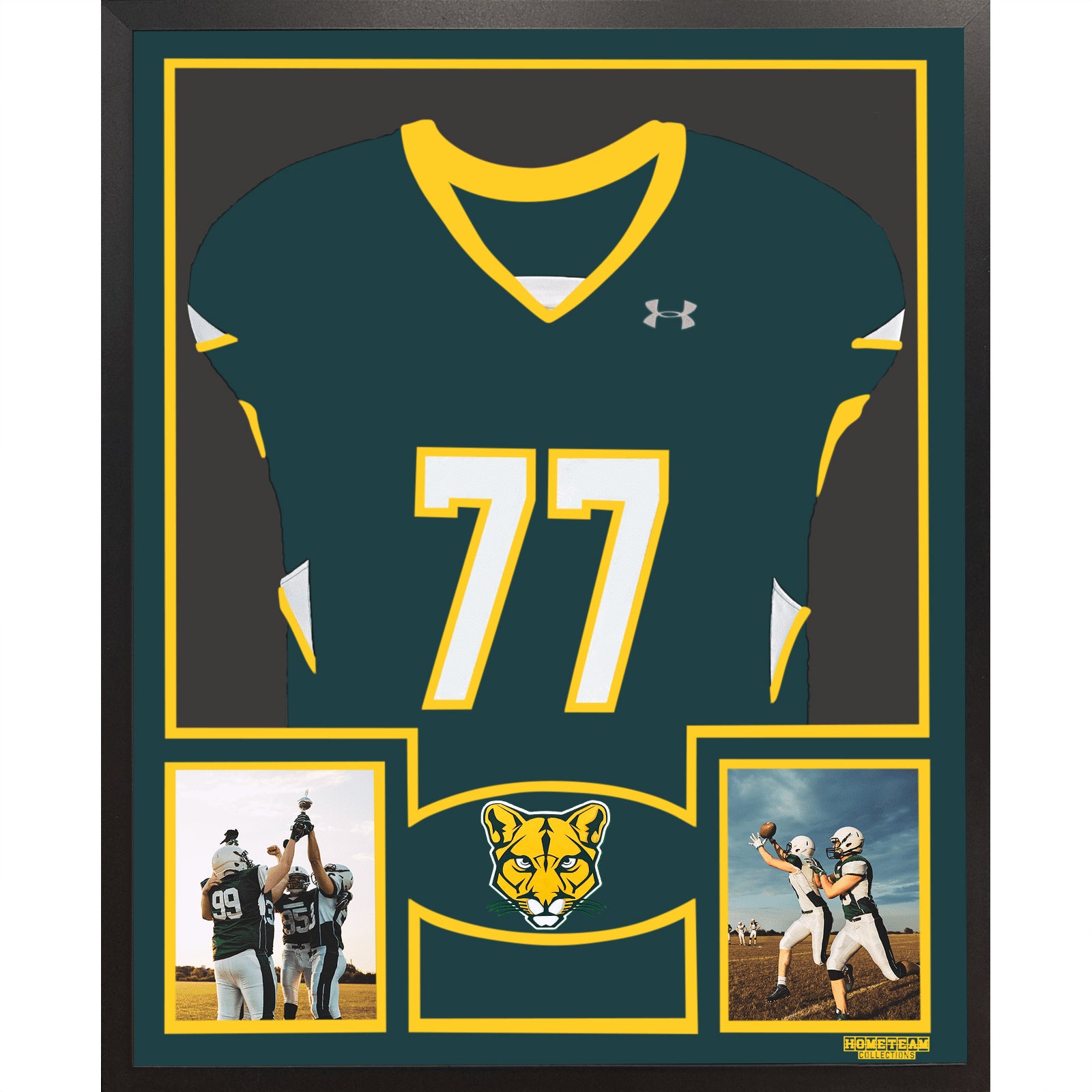 Blackhawk Cougars Premier Large Framed Jersey with Dual Photo Displays_ 1