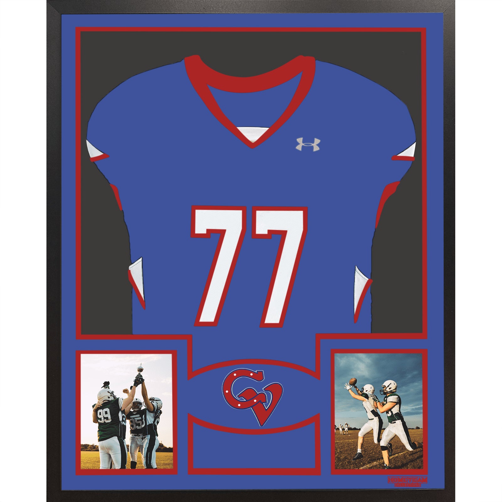 Chartiers Valley Colts Premier Large Framed Jersey with Dual Photo Displays_ 1