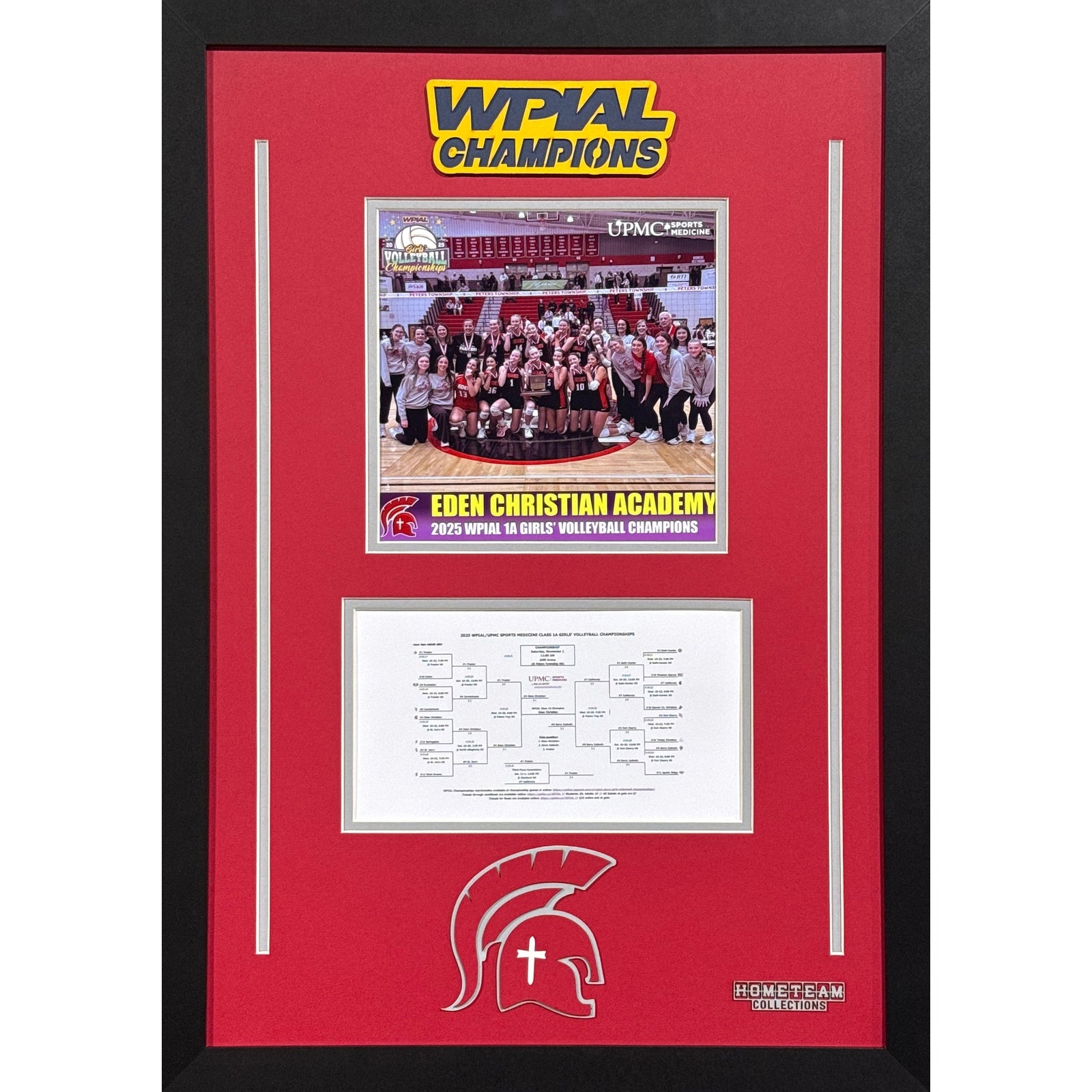 Eden Christian Academy Custom Frame 8x10 Photo 2025 Girls Volleyball 1A WPIAL CHAMPION Bracket Team Picture_ 1