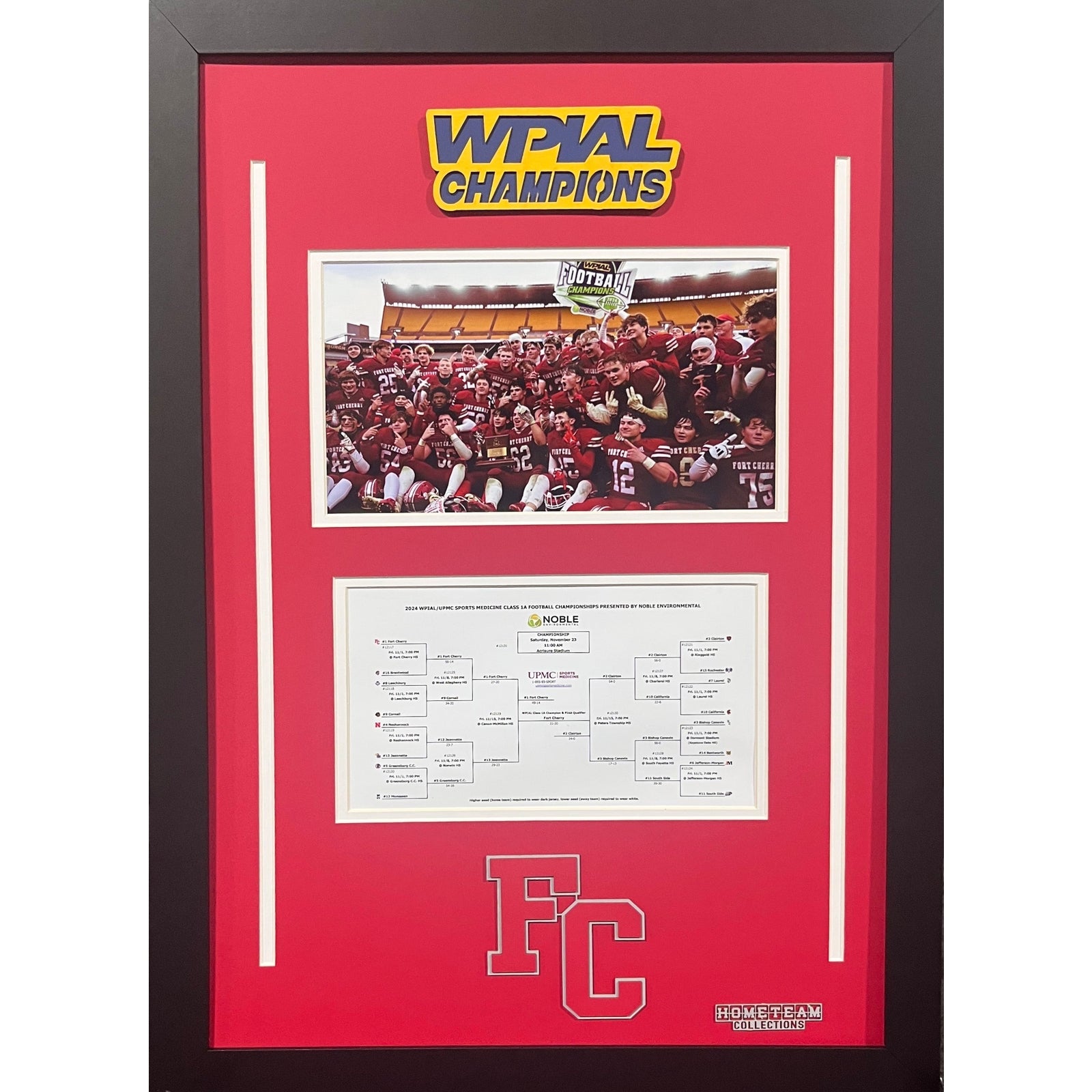 Fort Cherry Rangers Custom School Frame 8x10 Photo WPIAL CHAMPION Bracket Team Picture_ 1