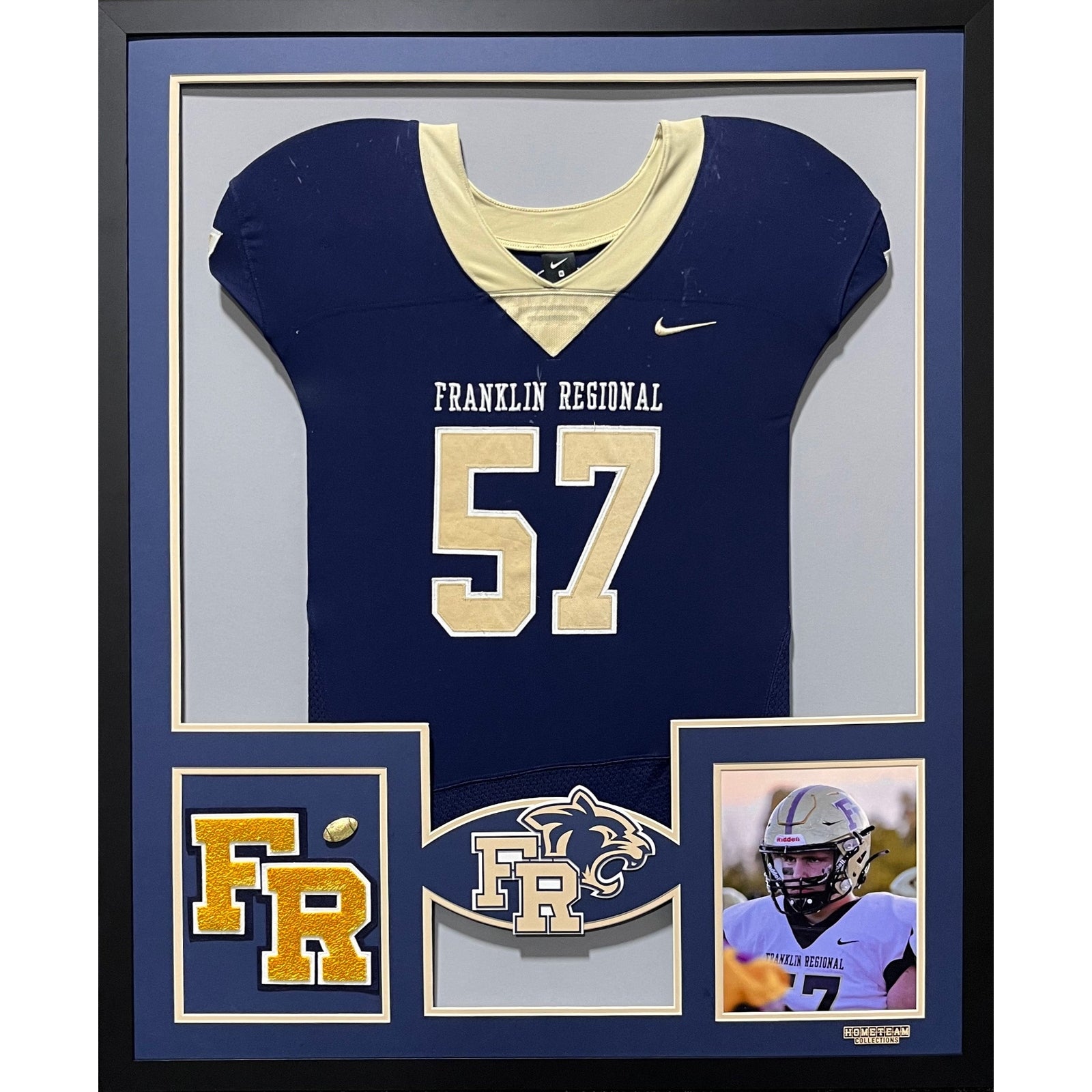 Franklin Regional Panthers Premier Large Framed Jersey with Dual Photo Displays_ 1