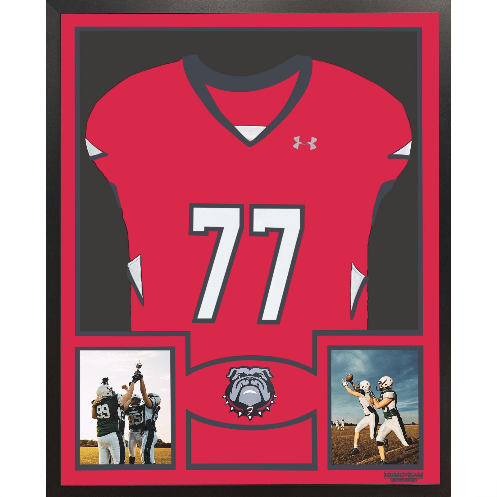 Freedom Area Bulldogs Premier Large Framed Jersey with Dual Photo Displays_ 1