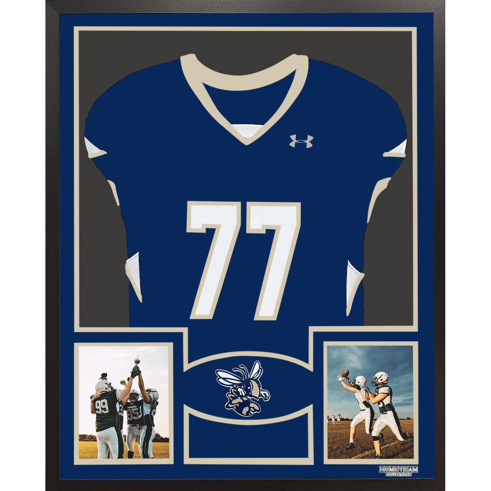 Freeport Area YellowJackets Premier Large Framed Jersey with Dual Photo Displays_ 1