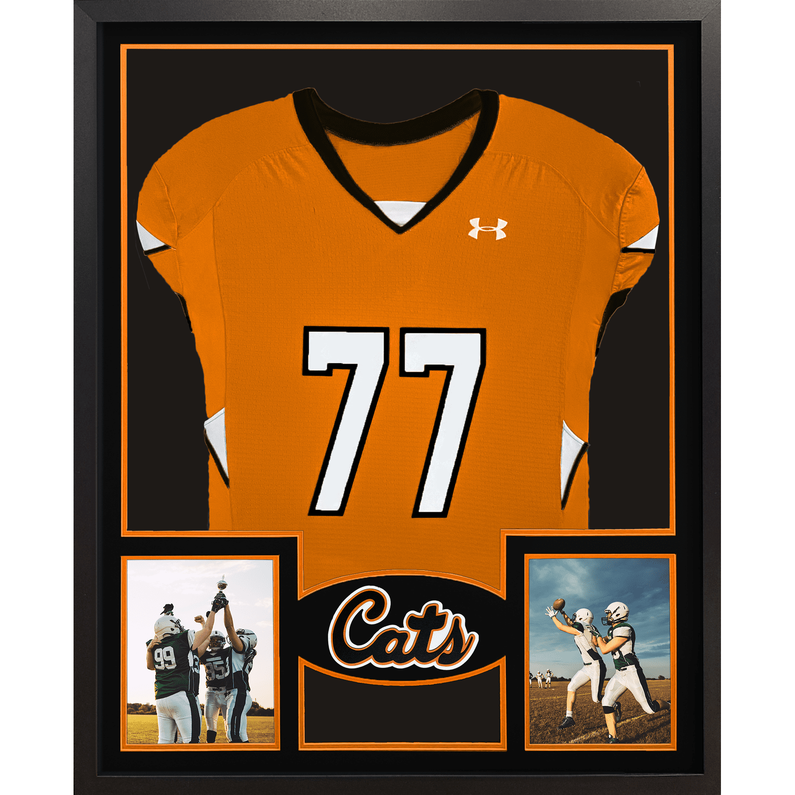 Greater Latrobe Wildcats Premier Large Framed Jersey with Dual Photo Displays_ 1