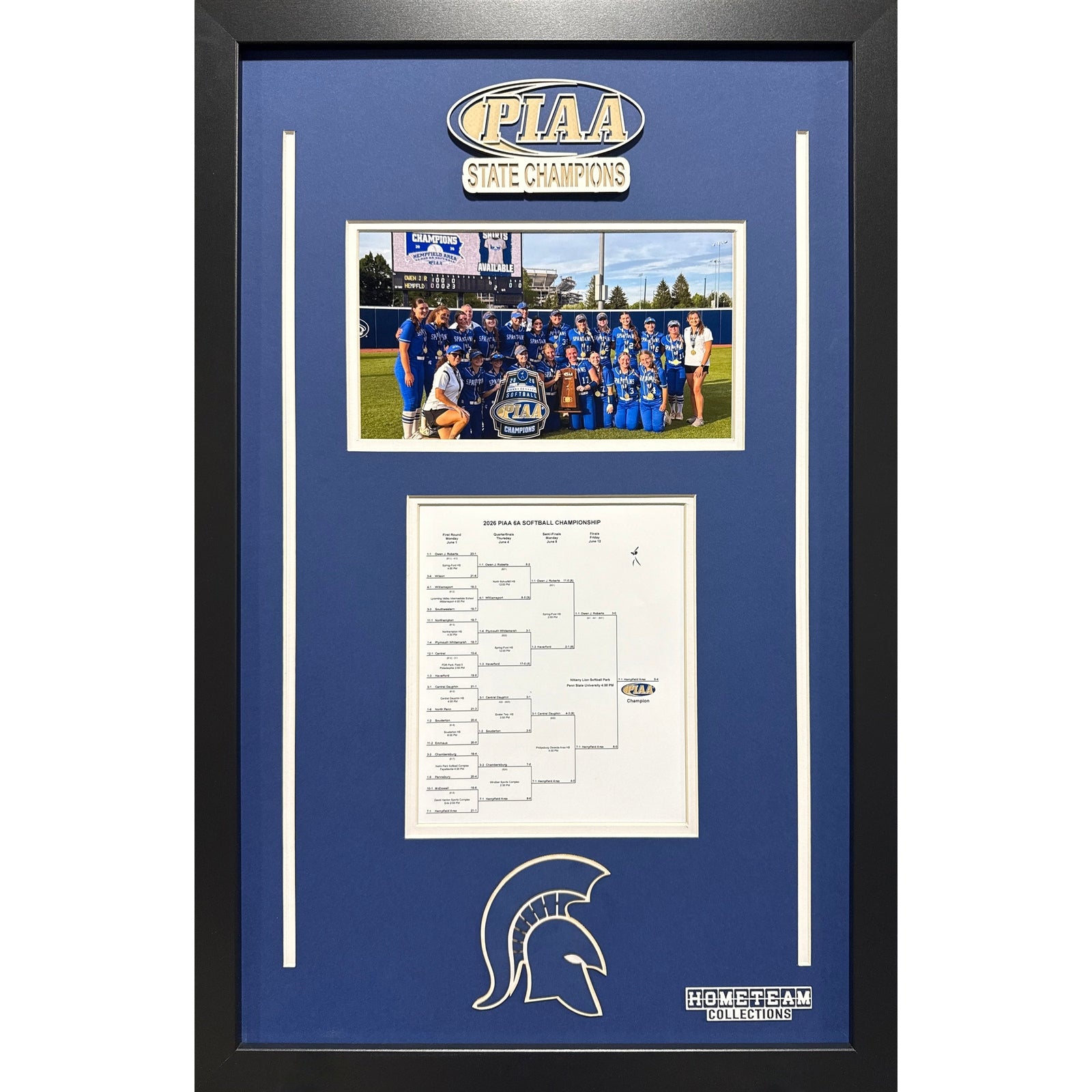 Hempfield Area Custom Frame 8x10 Photo 2026 Softball PIAA STATE CHAMPIONS Bracket Team Picture_ 1