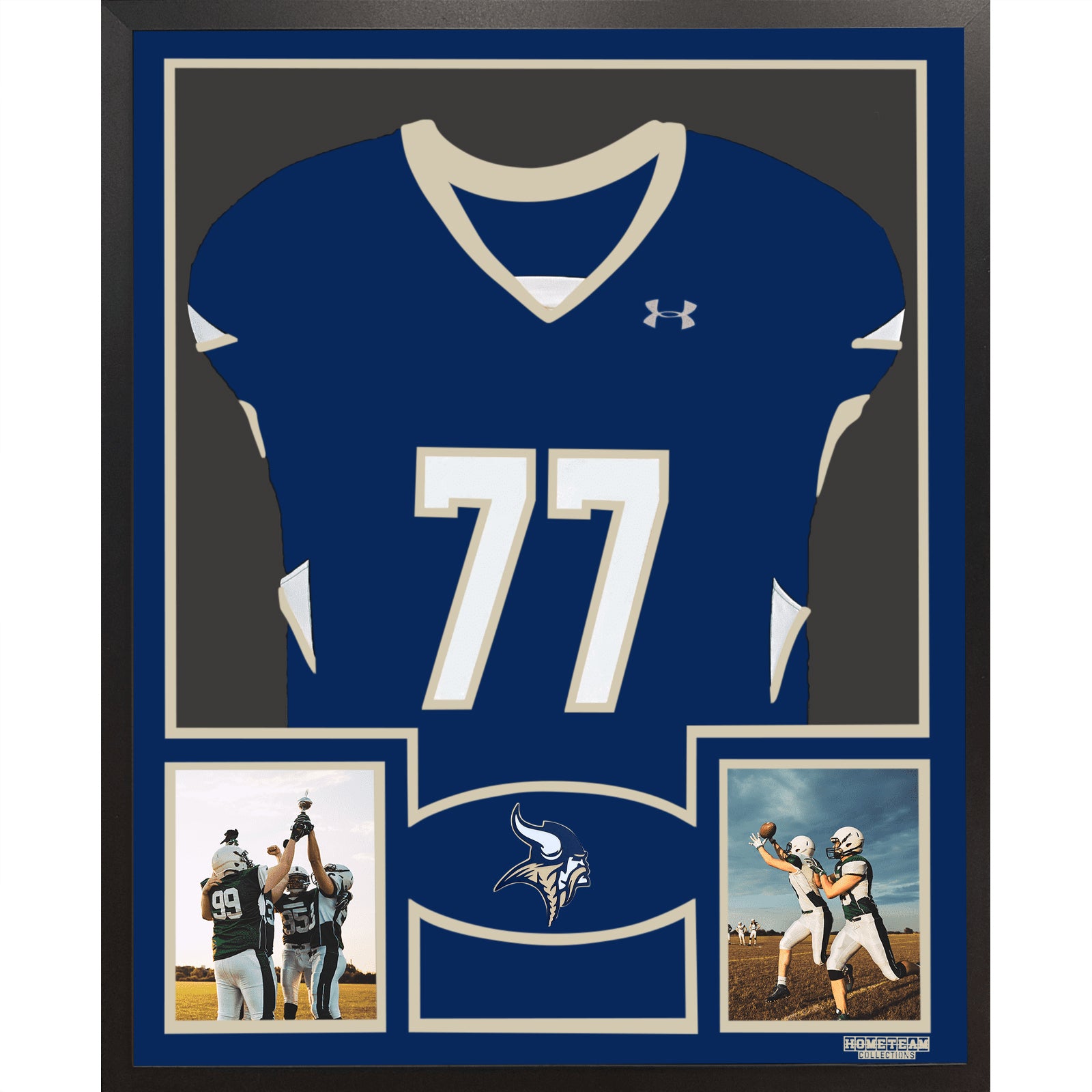 Hopewell Vikings Premier Large Framed Jersey with Dual Photo Displays_ 1