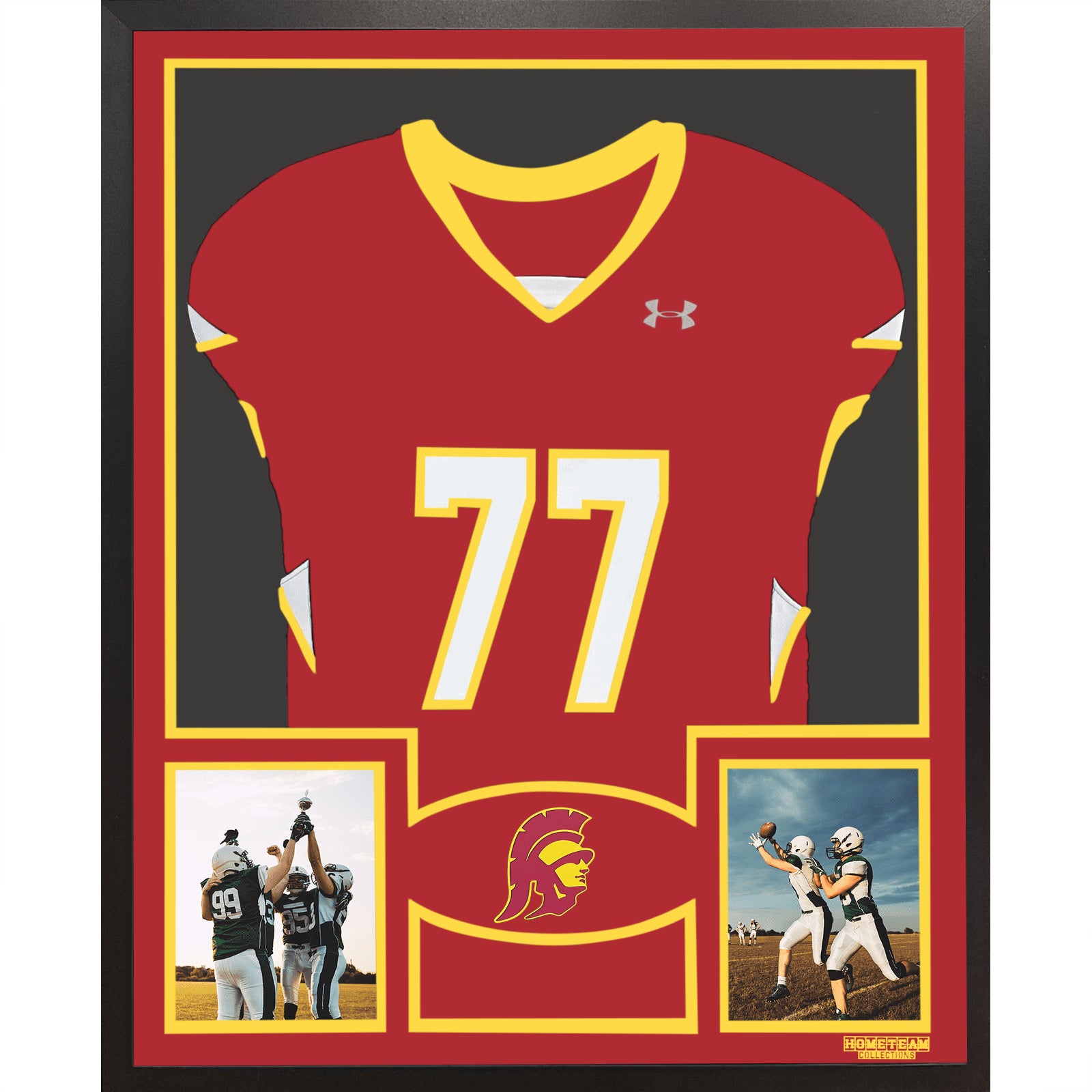 North Catholic Trojans Premier Large Framed Jersey with Dual Photo Displays_ 1