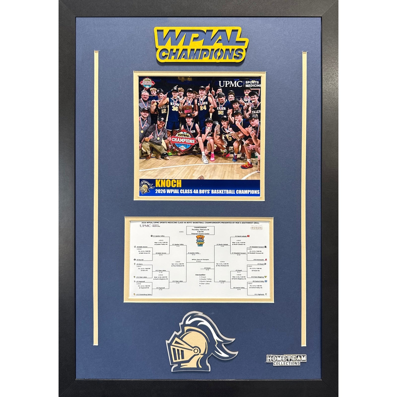 Knoch Custom Frame 8x10 Photo 2026 Boys Basketball 4A WPIAL CHAMPION Bracket Team Picture_ 1