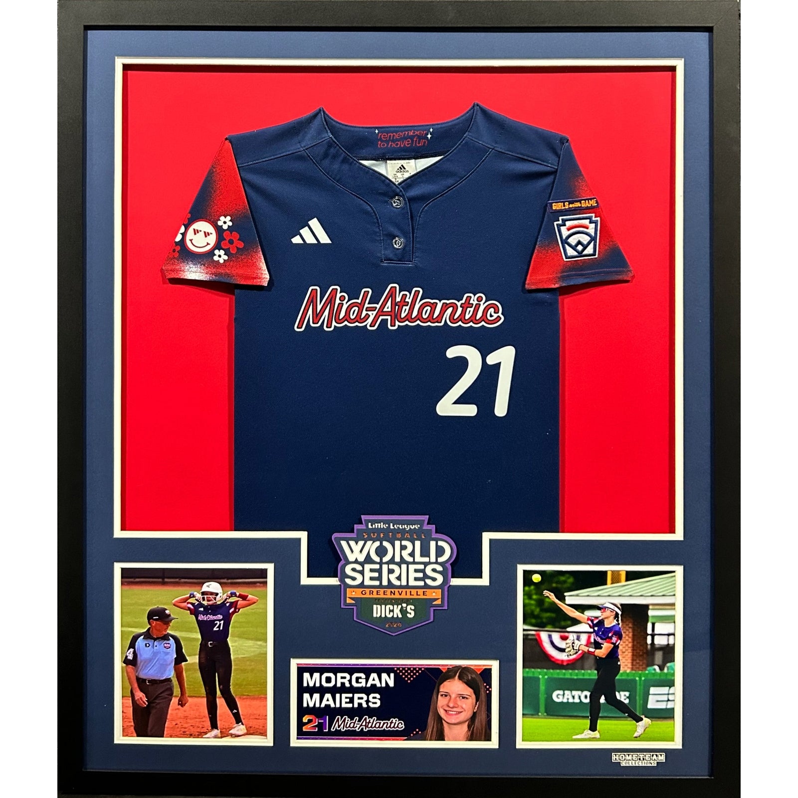 Little League World Series Large Format Framed Jersey with Dual Photos_ 1