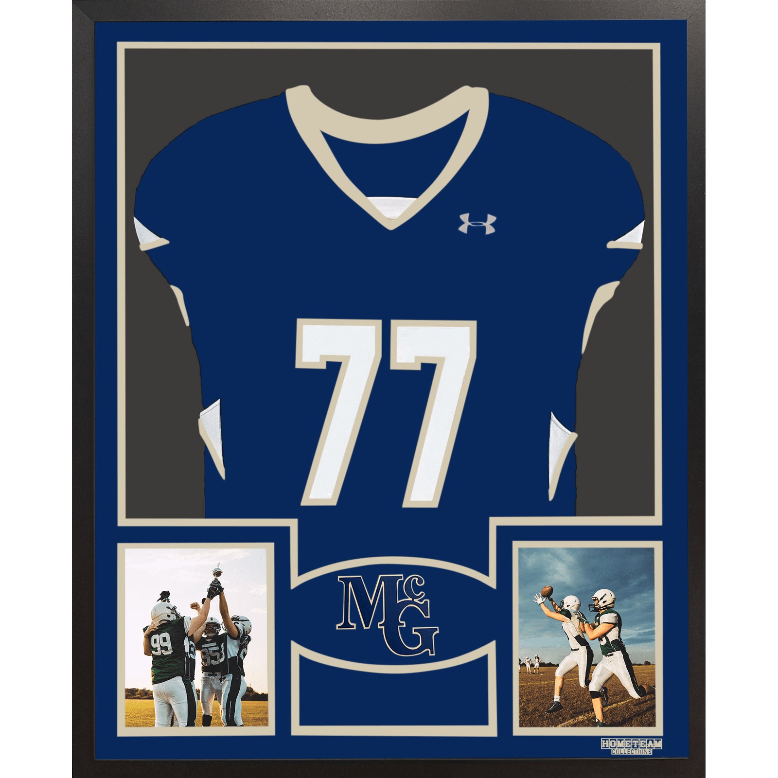 McGuffey Highlanders Premier Large Framed Jersey with Dual Photo Displays_ 1