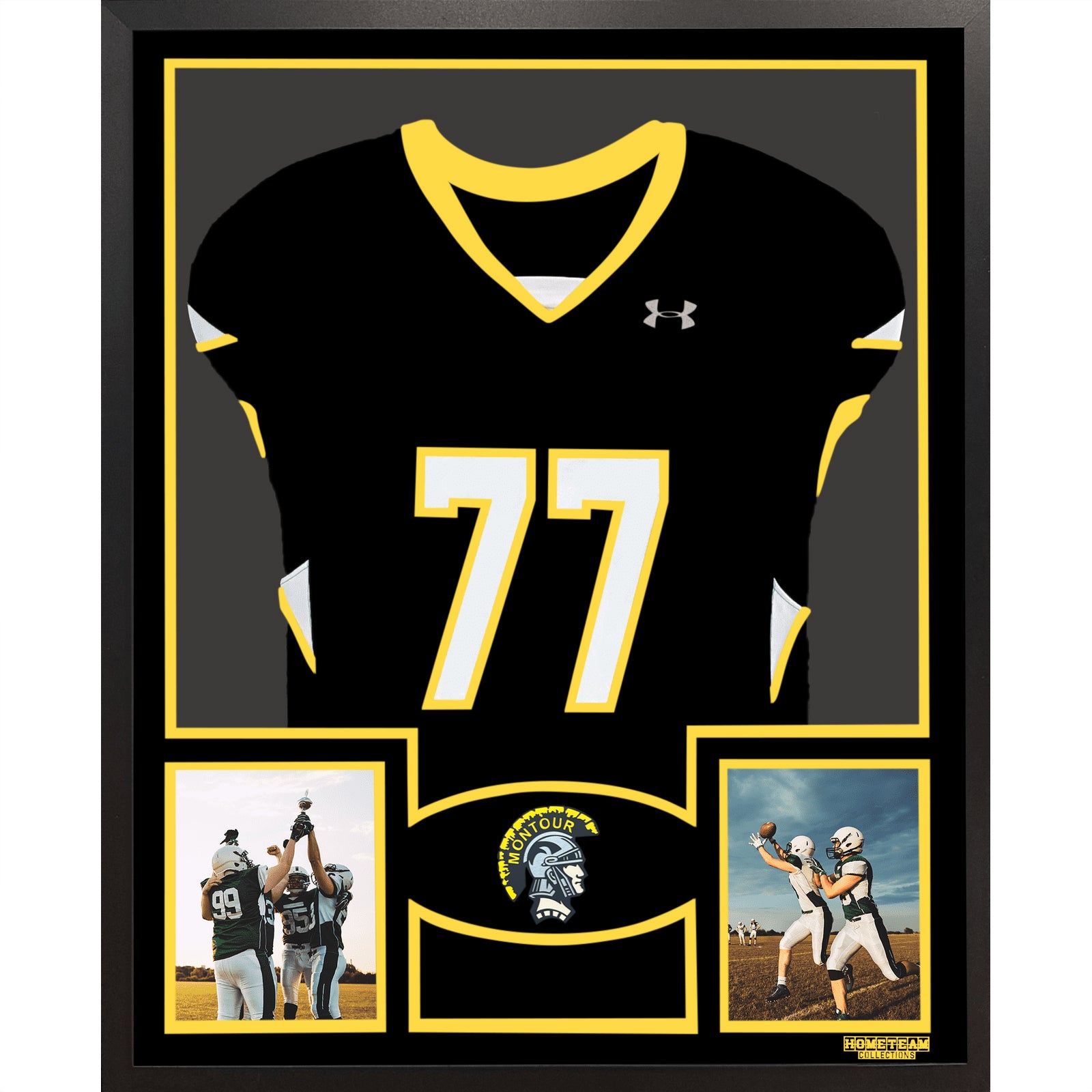 Montour Spartans Premier Large Framed Jersey with Dual Photo Displays_ 1