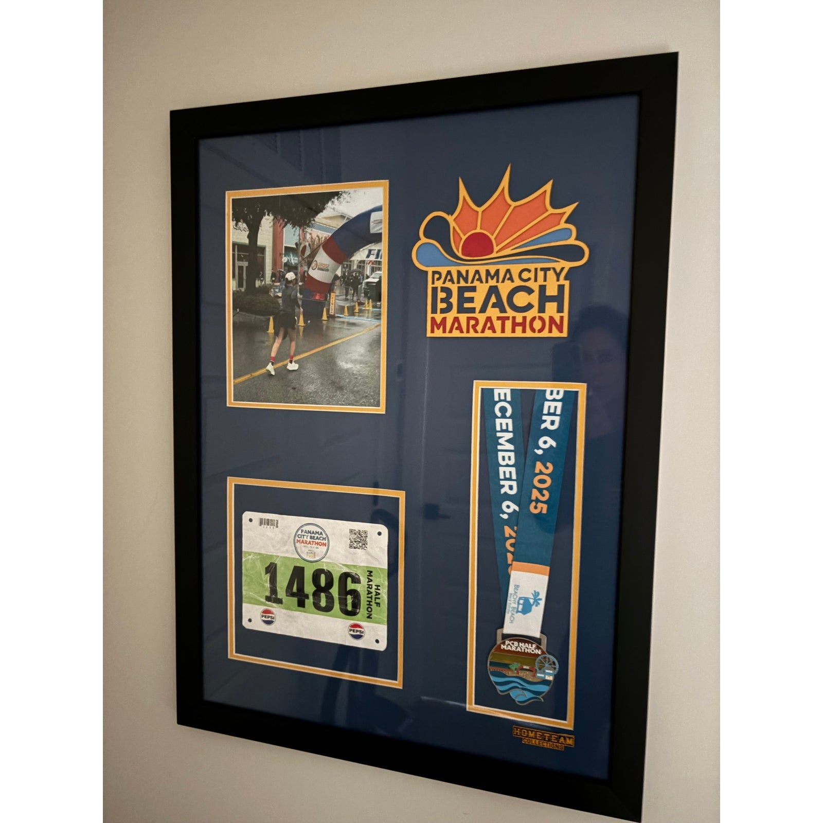 Panama City Beach Marathon Custom Portrait 8x10 Picture, Bib & Medal Frame PM11_ 2