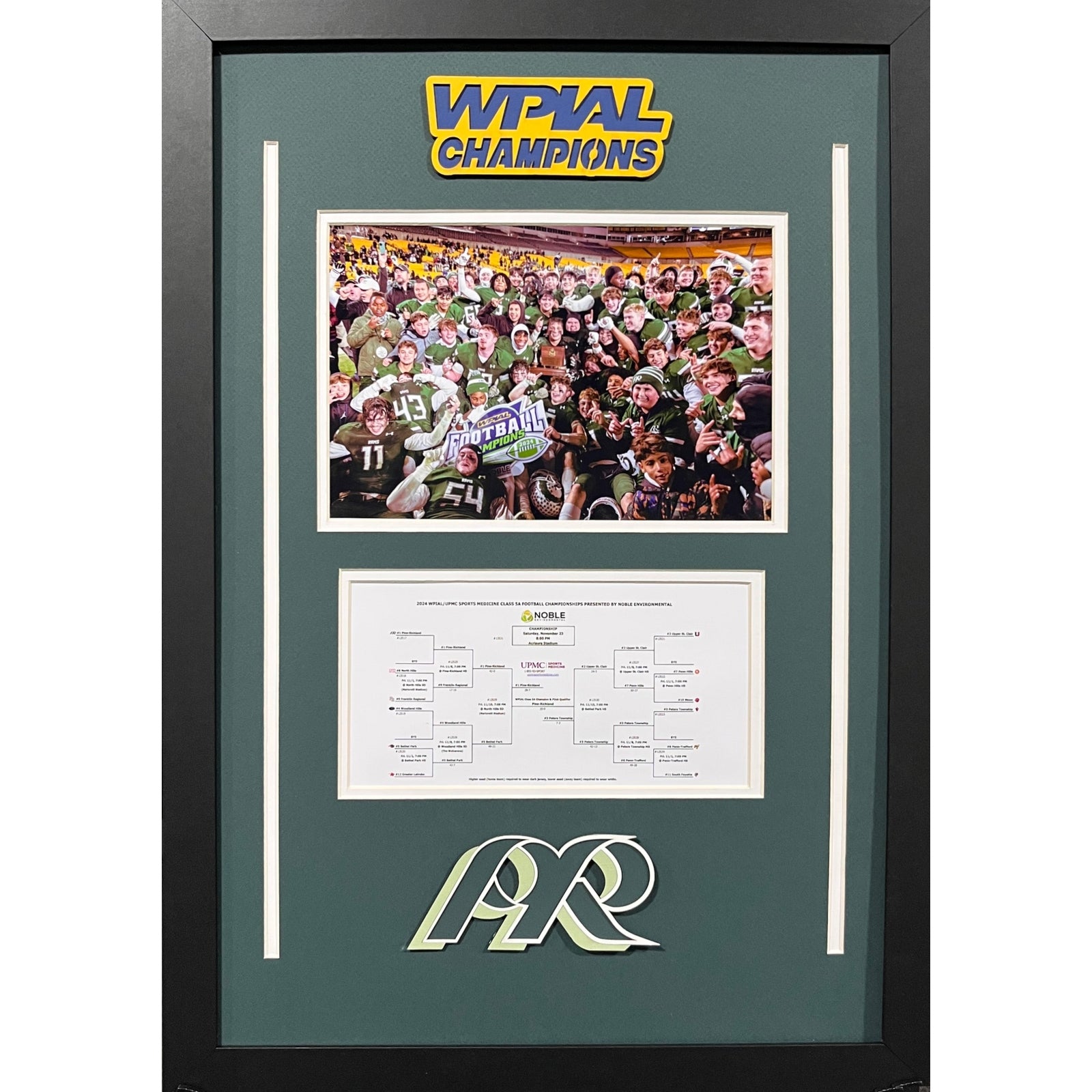 Pine Richland Custom School Frame 8x10 Photo WPIAL CHAMPION Bracket Team Picture_ 1