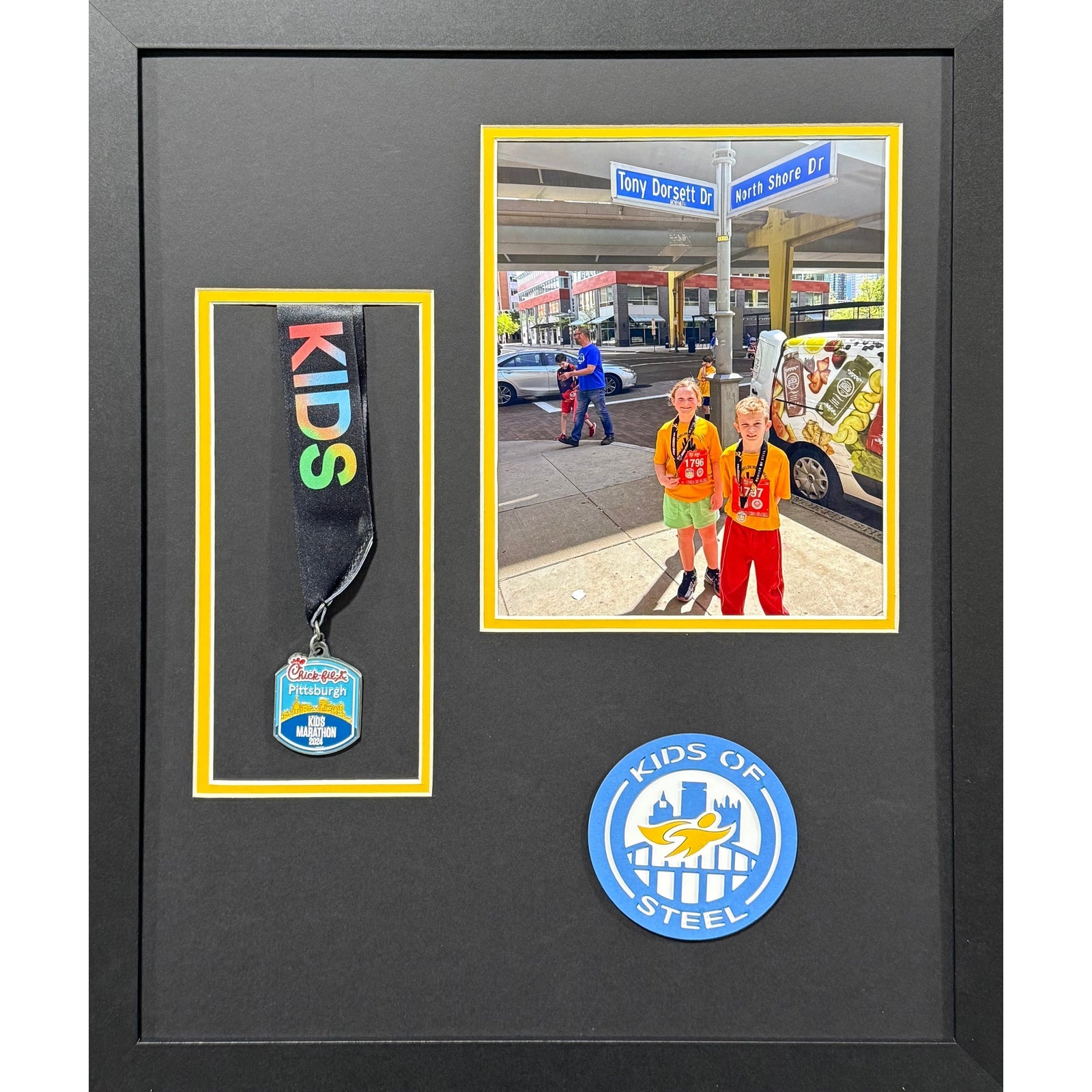 Pittsburgh Marathon KOS Custom 8x10 Portrait & Medal Frame w Laser Logo PM6_ 1
