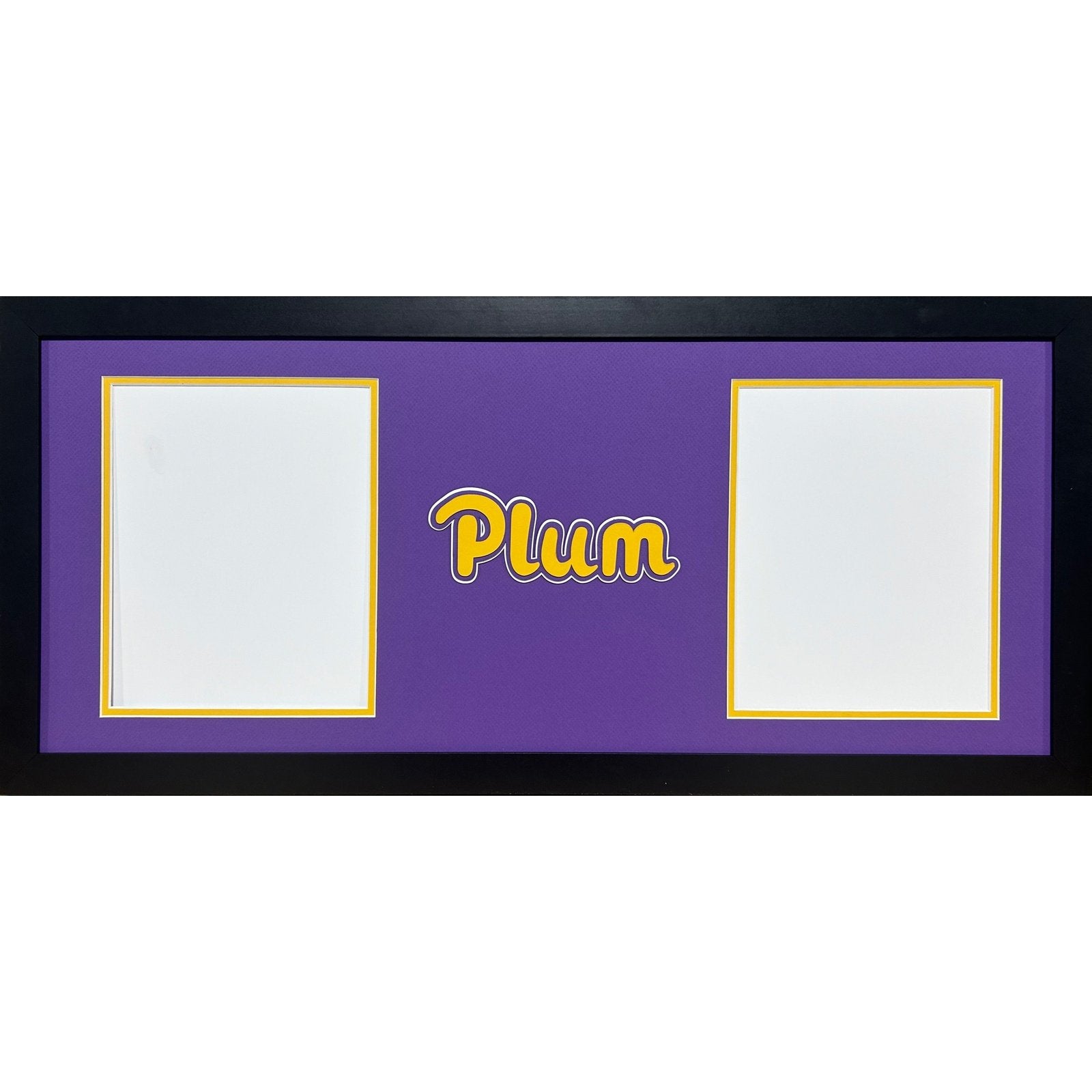 Plum Mustangs Custom School 2 Photo Frame 2 Vertical 8x10s Portrait Style_ 1