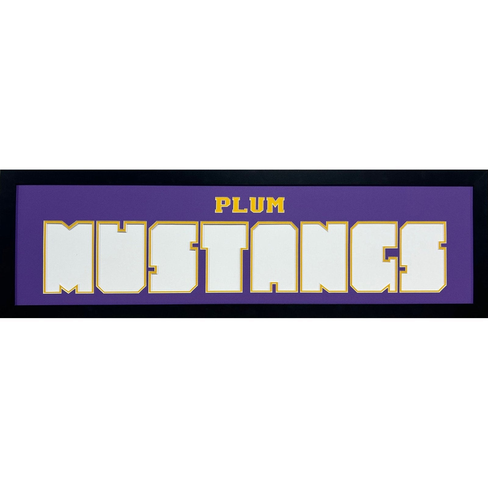 Plum Mustangs Custom School Nameplate 8 Photo Frame_ 1