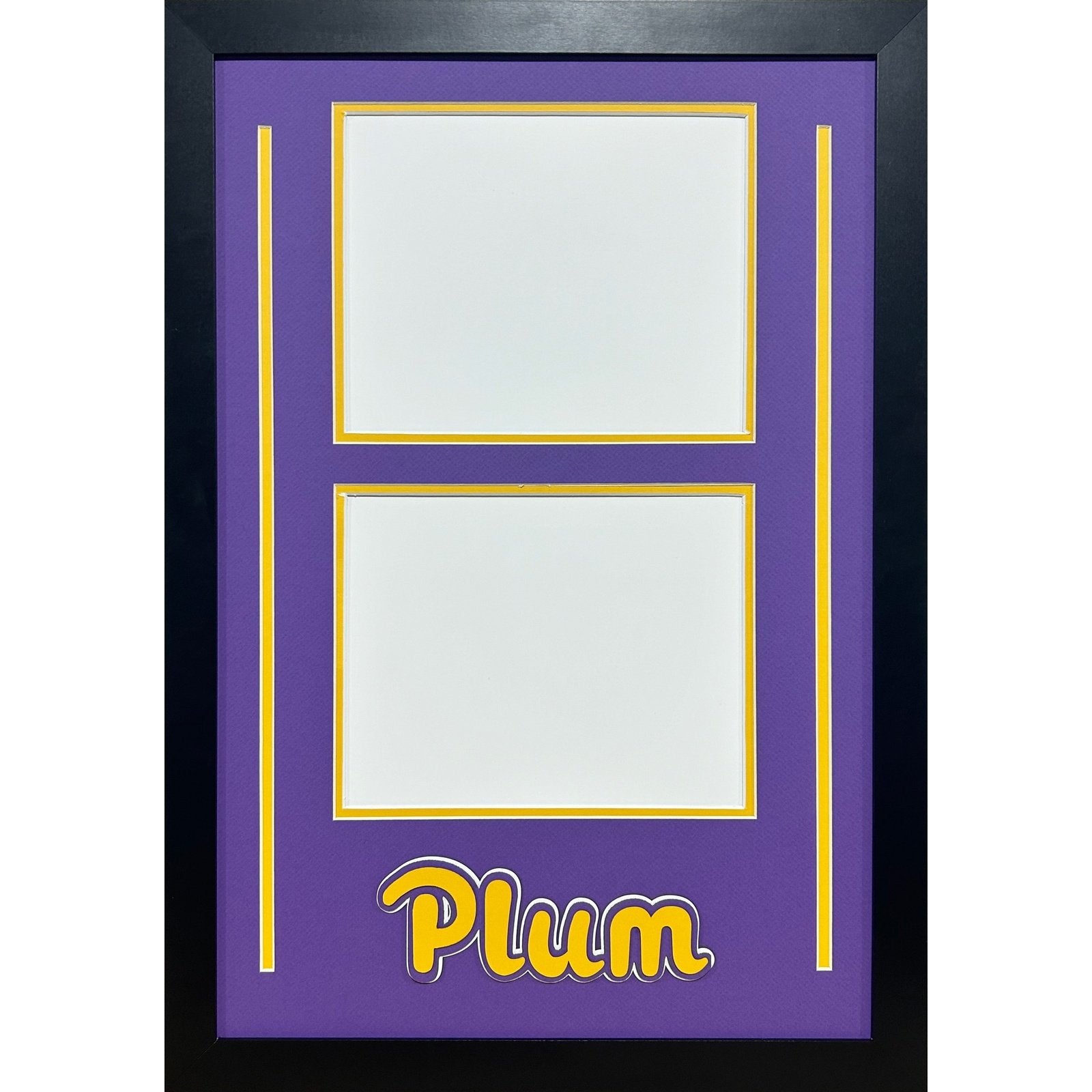 Plum Mustangs Custom School Photo Frame 2 8x10s Landscape Style_ 1