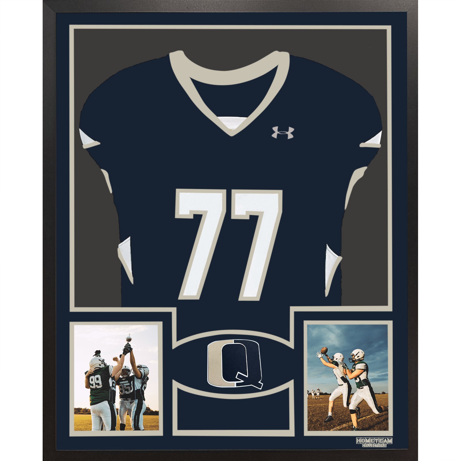 Quaker Valley Quakers Premier Large Framed Jersey with Dual Photo Displays_ 1