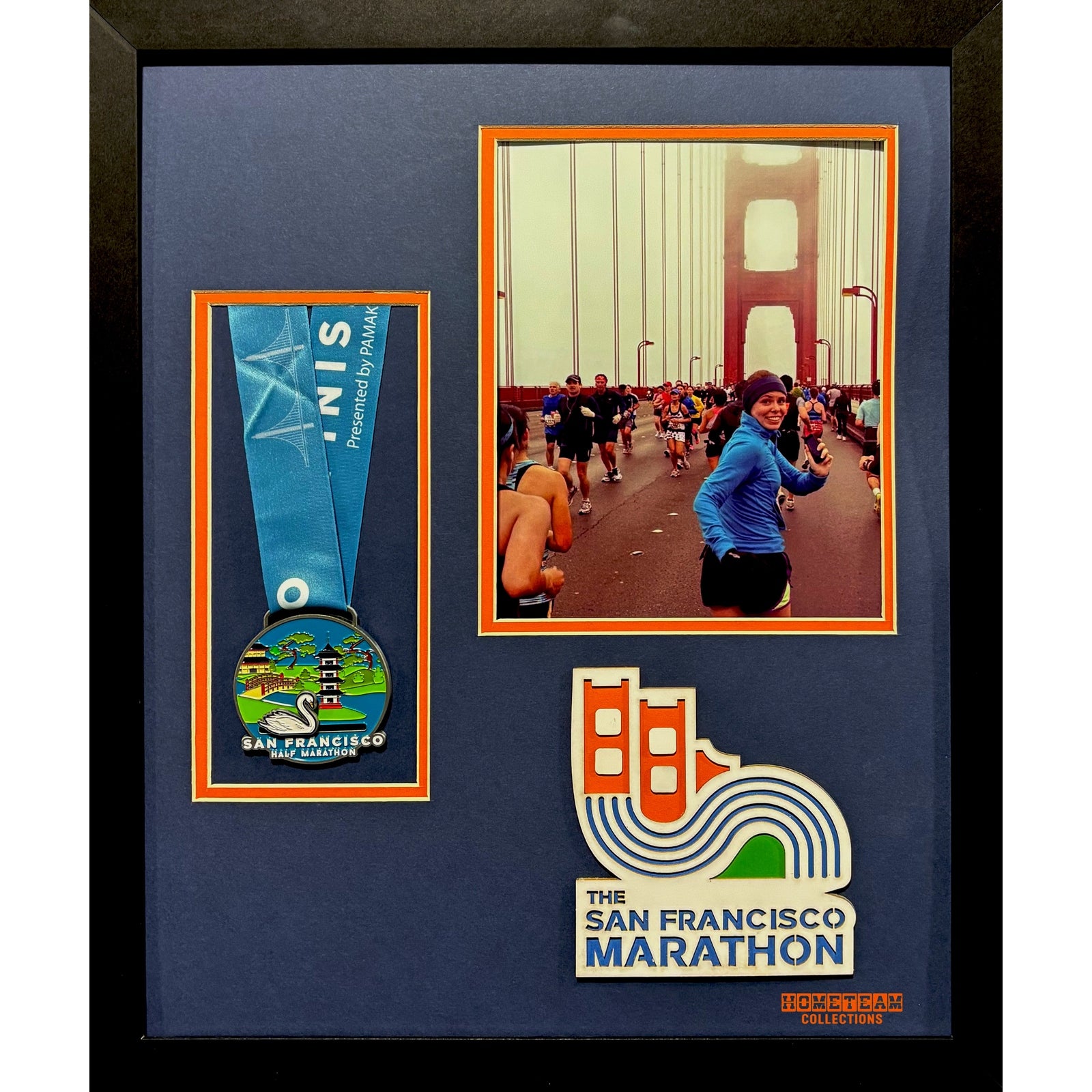 San Francisco Marathon Custom 8x10 Portrait & Medal Frame w Laser Logo PM6_ 1