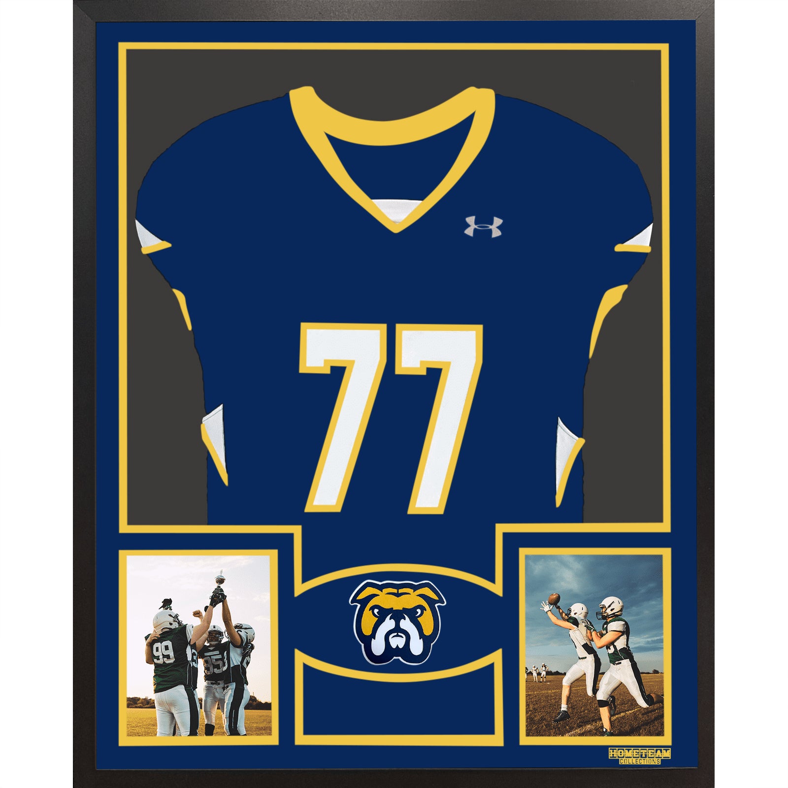 Shady Side Academy Bulldogs Premier Large Framed Jersey with Dual Photo Displays_ 1
