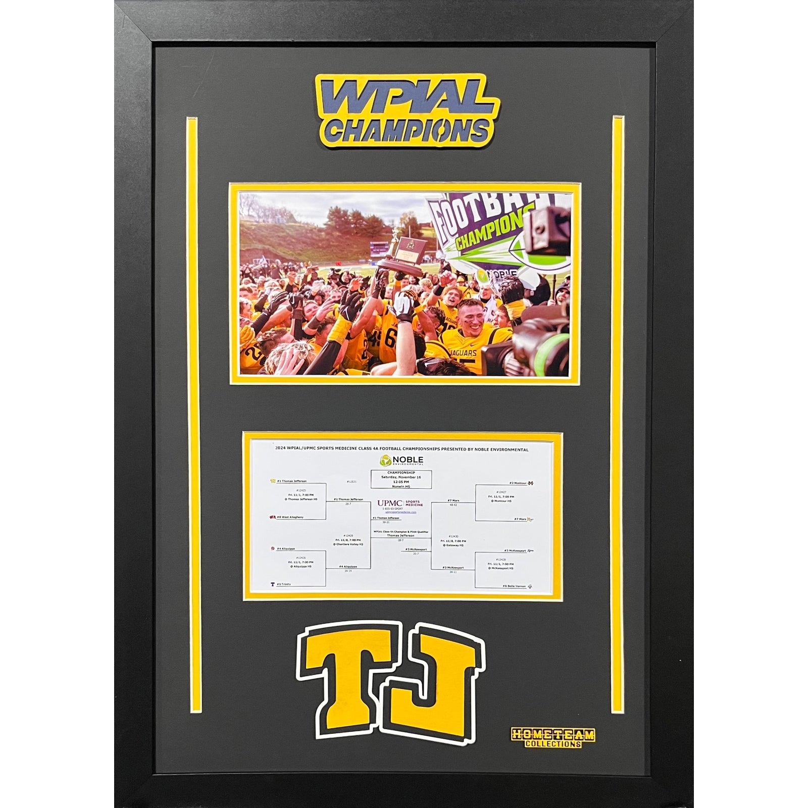 Thomas Jefferson Custom School Frame 8x10 Photo WPIAL CHAMPION Bracket Team Picture_ 1