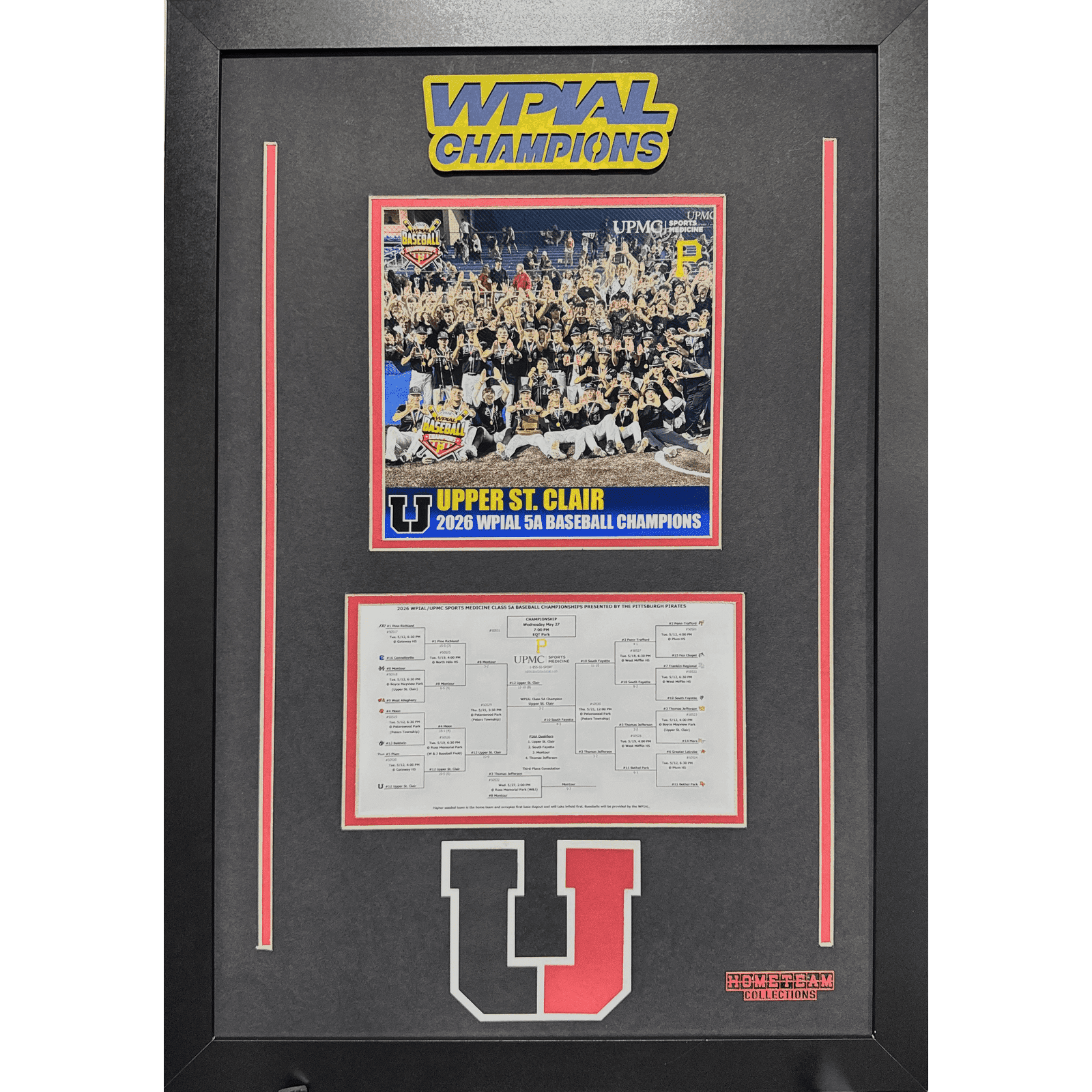 Upper Saint Clair Custom Frame 8x10 Photo 2026 Boys Baseball 5A WPIAL CHAMPION Bracket Team Picture_ 1