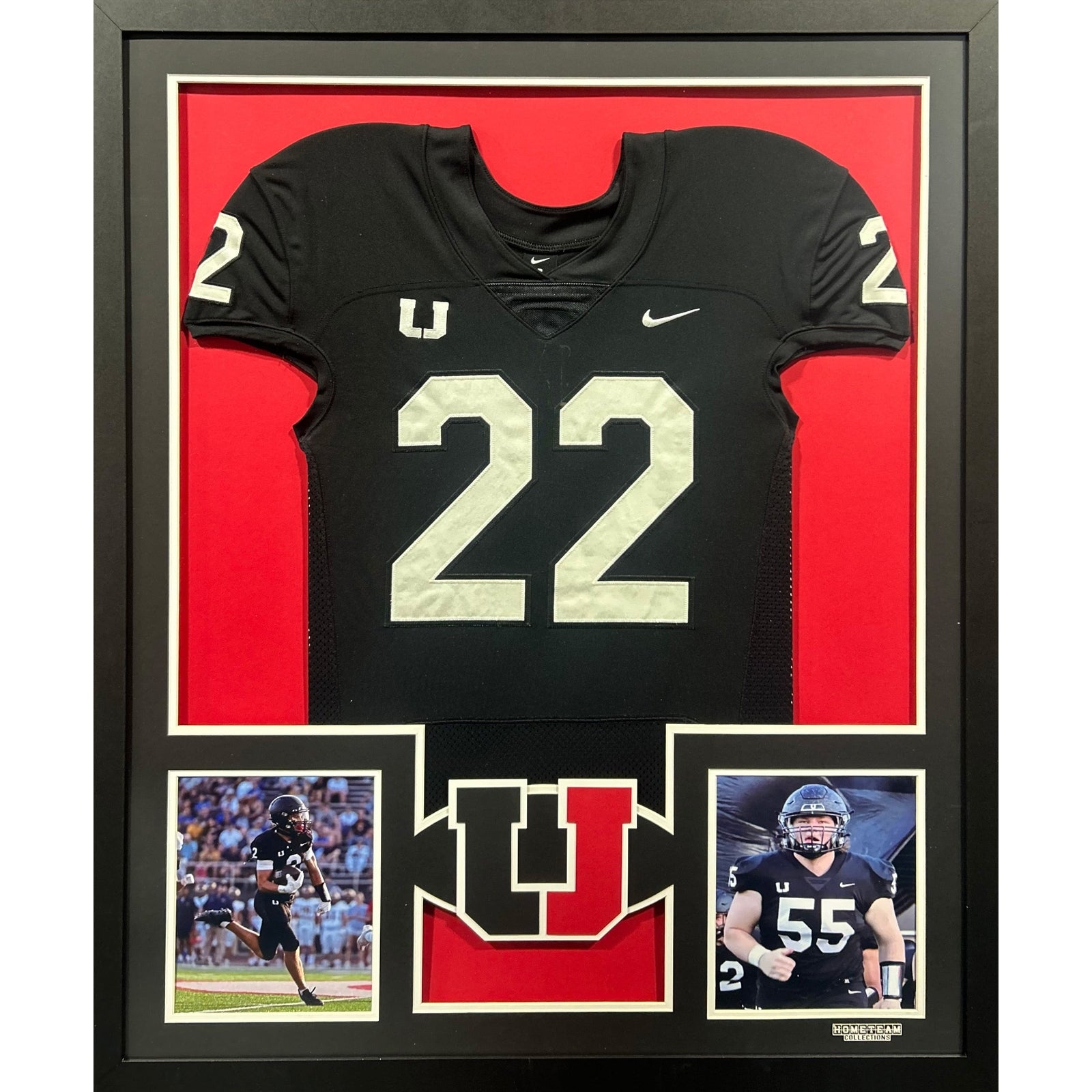 Upper Saint Clair Panthers Premier Large Framed Jersey with Dual Photo Displays_ 1