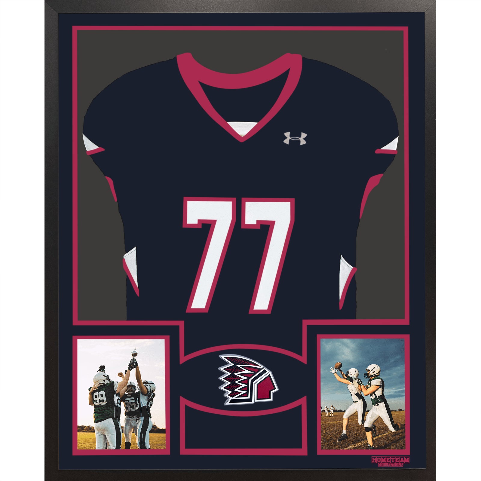 Waynesburg Raiders Premier Large Framed Jersey with Dual Photo Displays_ 1