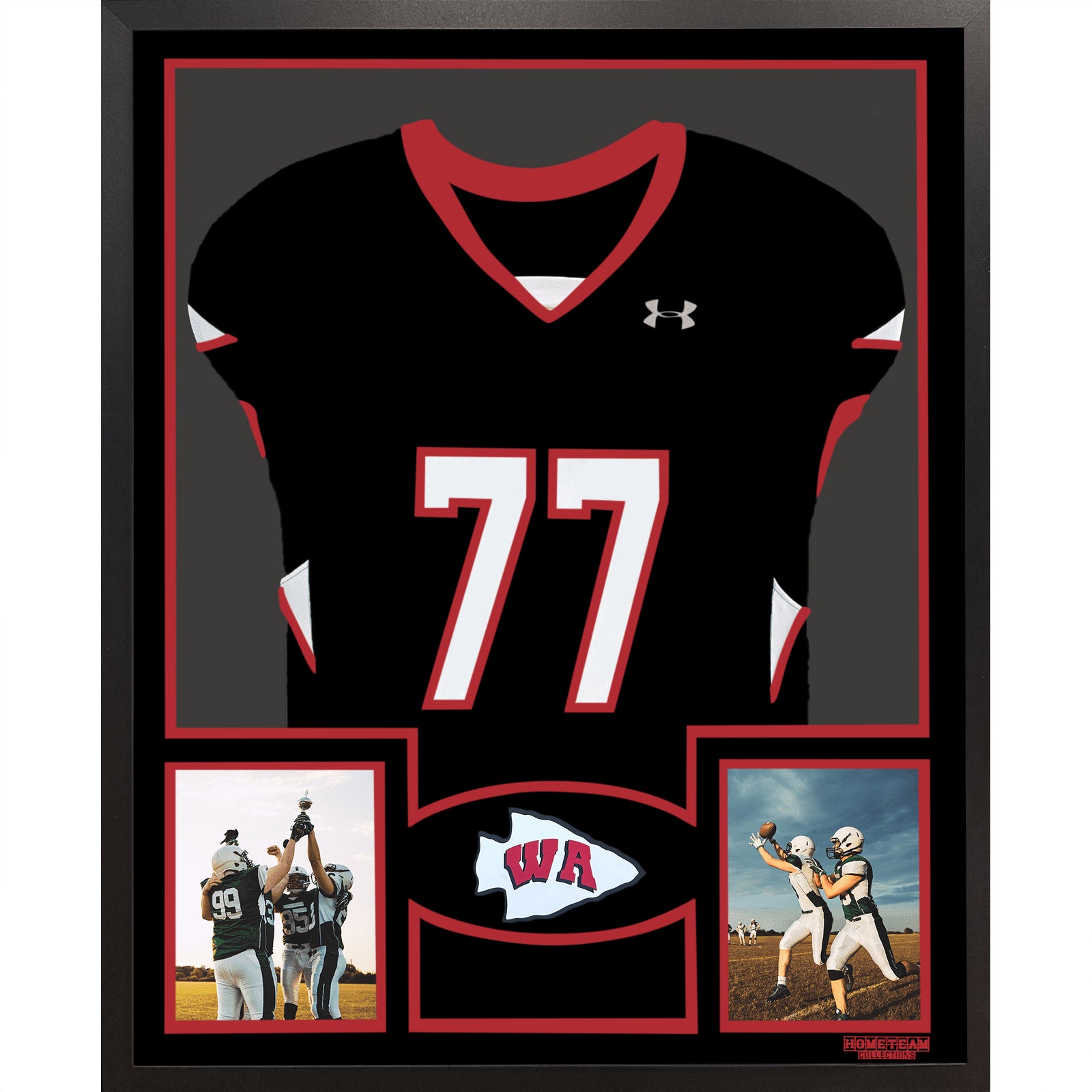 West Allegheny Premier Large Framed Jersey with Dual Photo Displays_ 1